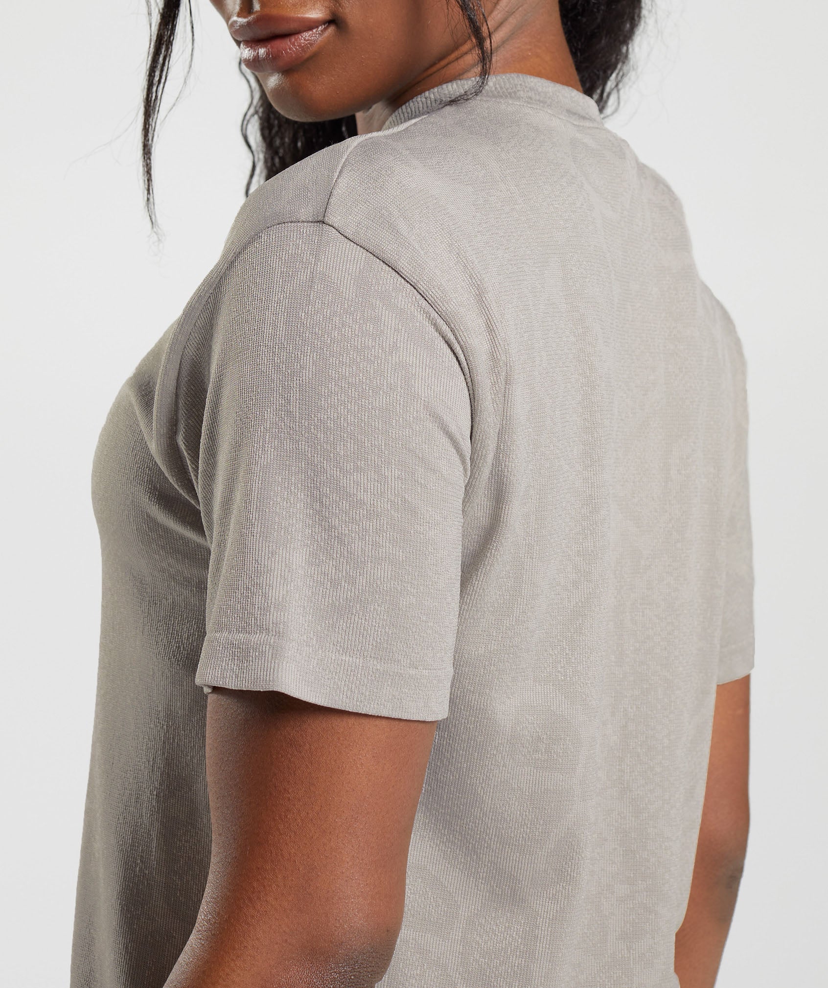 Gymshark Adapt Animal Seamless T-Shirt - Mushroom Brown/Urban Grey - Image 5