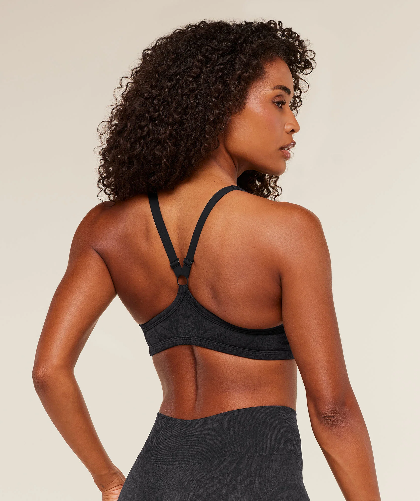 Gymshark Adapt Animal X Whitney Sports Bra - Black / Asphalt Grey - Image 3