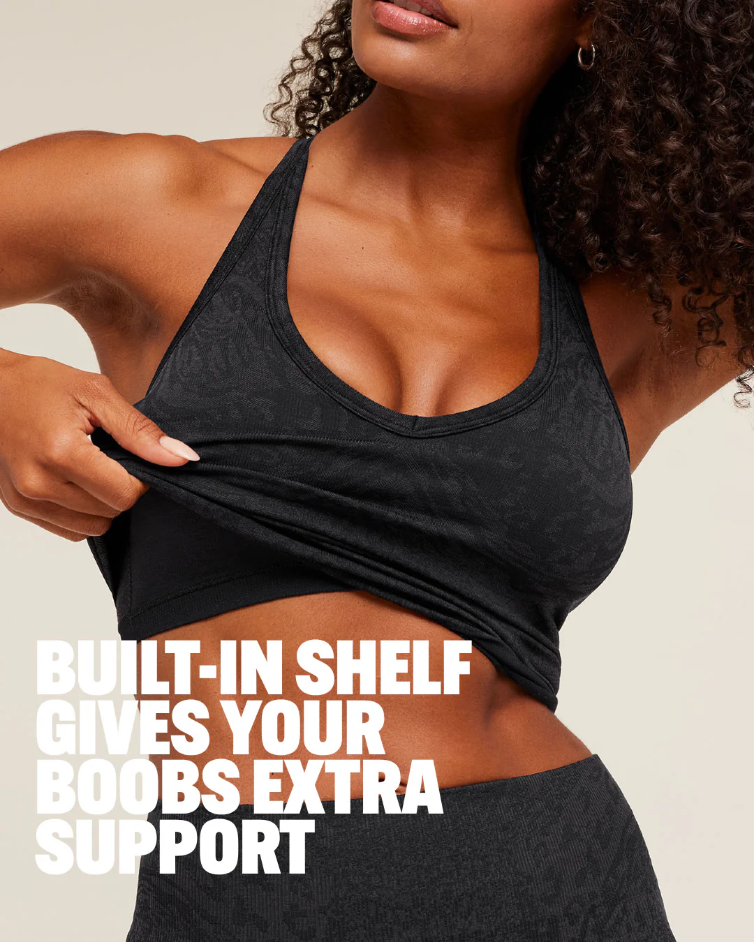 Gymshark Adapt Animal X Whitney Tank Top with Shelf - Black /  Asphalt Grey - Image 2