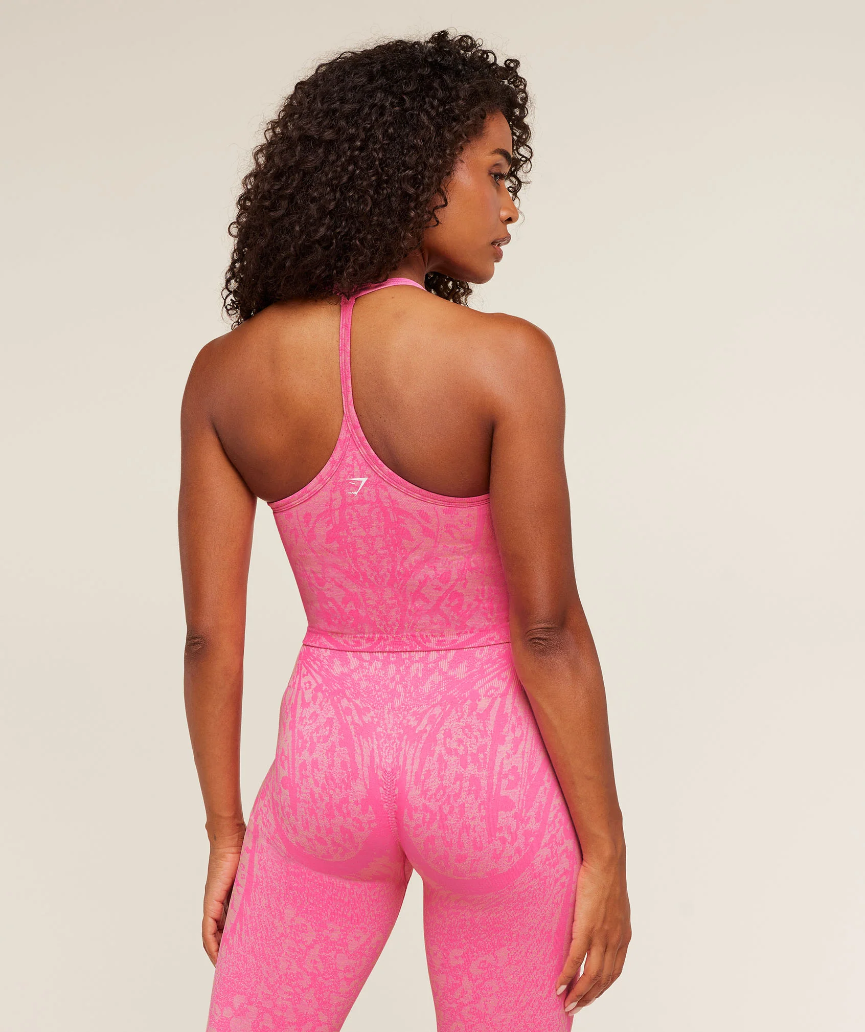 Gymshark Adapt Animal X Whitney Tank Top with Shelf - Electric Pink /  Sorbet Yellow - Image 3