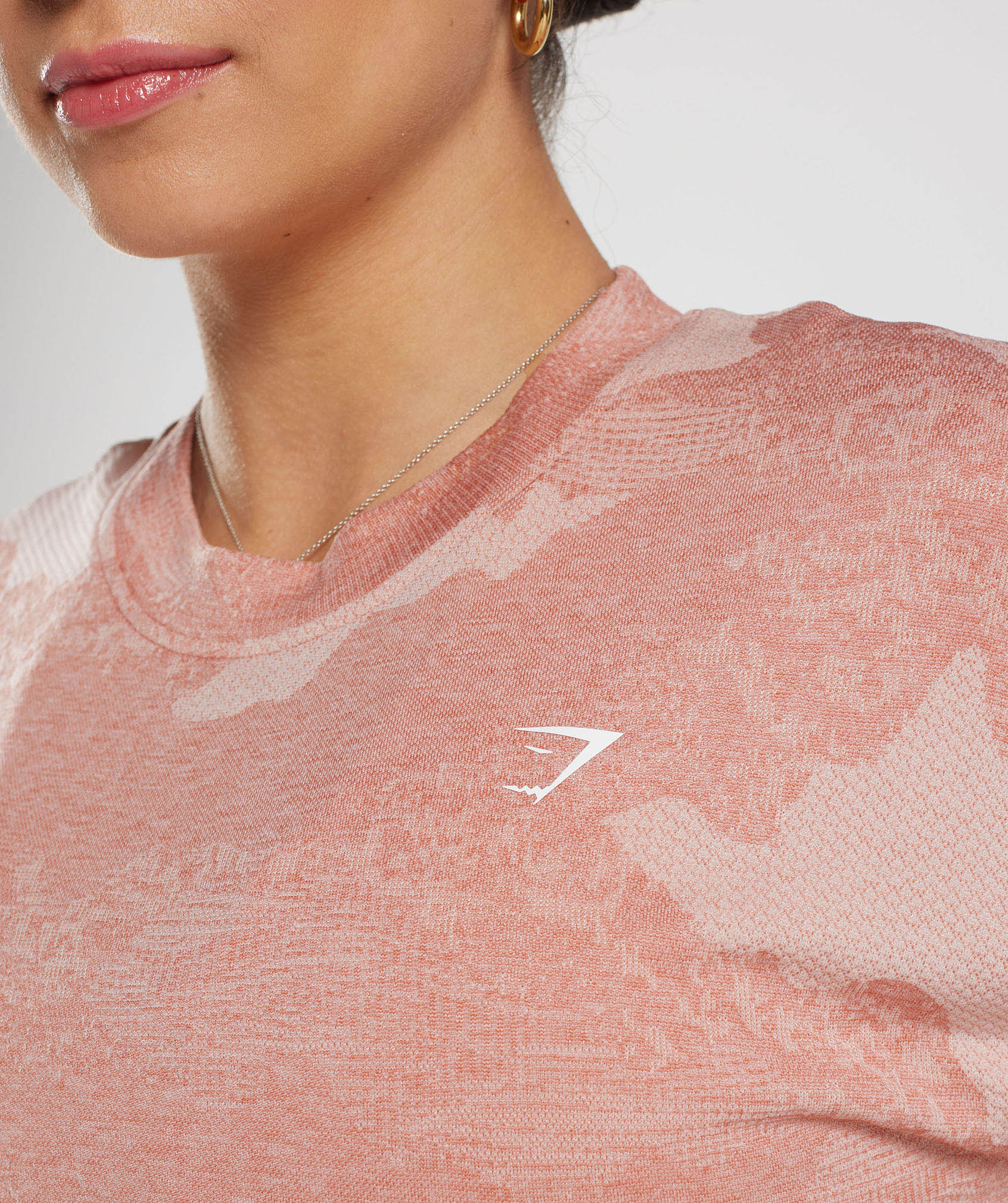 Gymshark Adapt Camo Seamless Crop Top - Misty Pink/Hazy Pink - Image 6