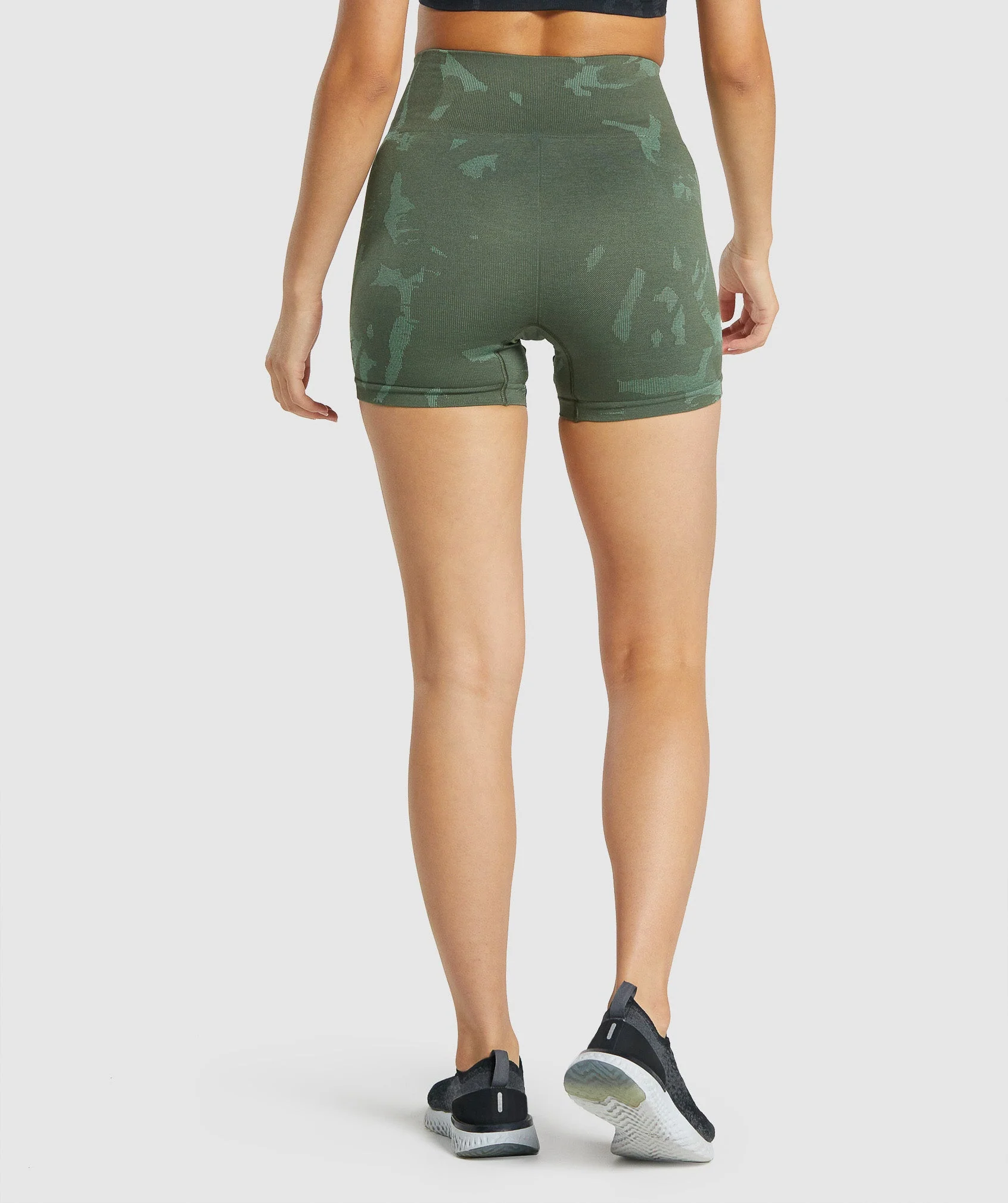 Gymshark Adapt Camo Seamless Shorts - Savanna | Green - Image 2