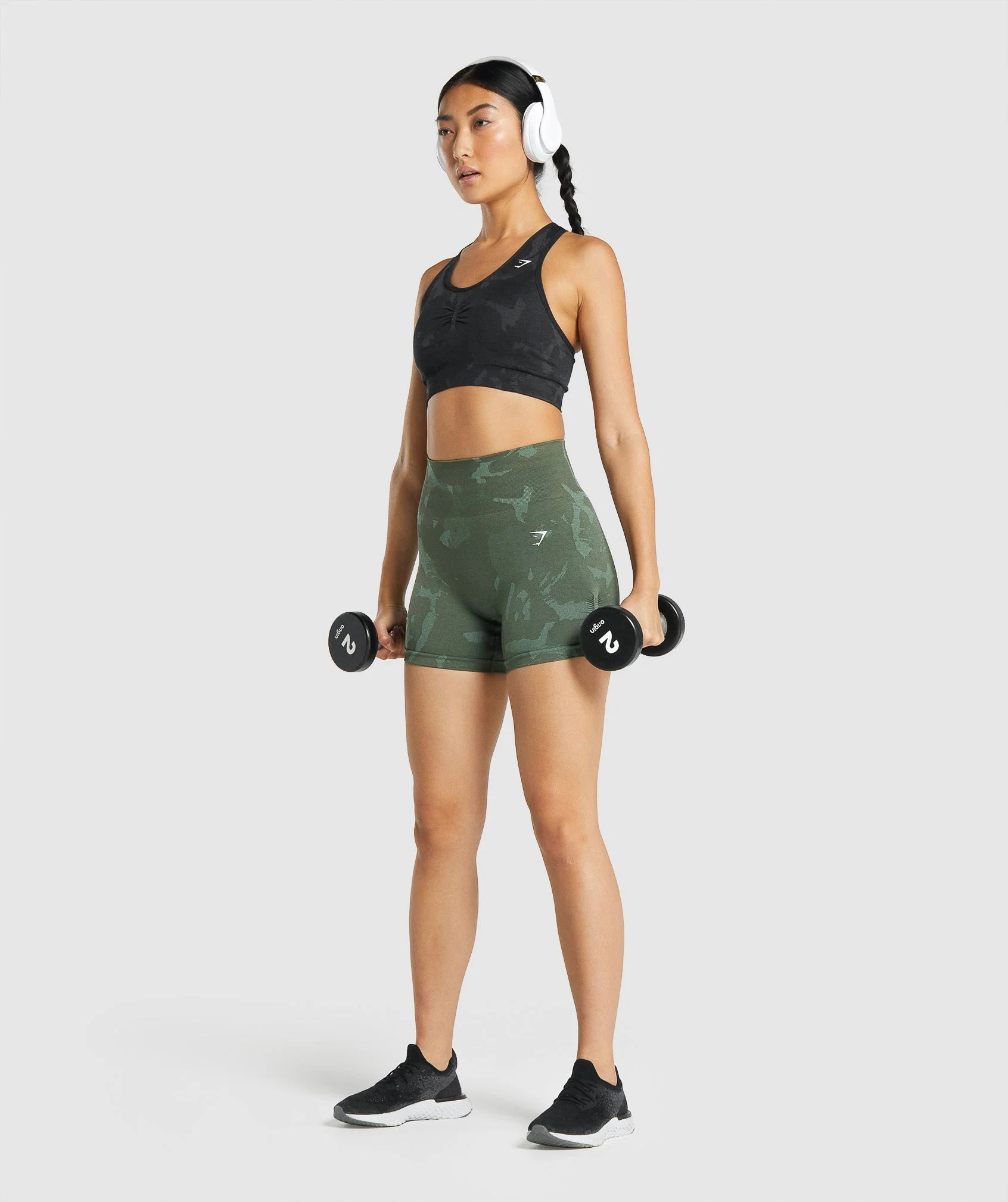 Gymshark Adapt Camo Seamless Shorts - Savanna | Green - Image 4