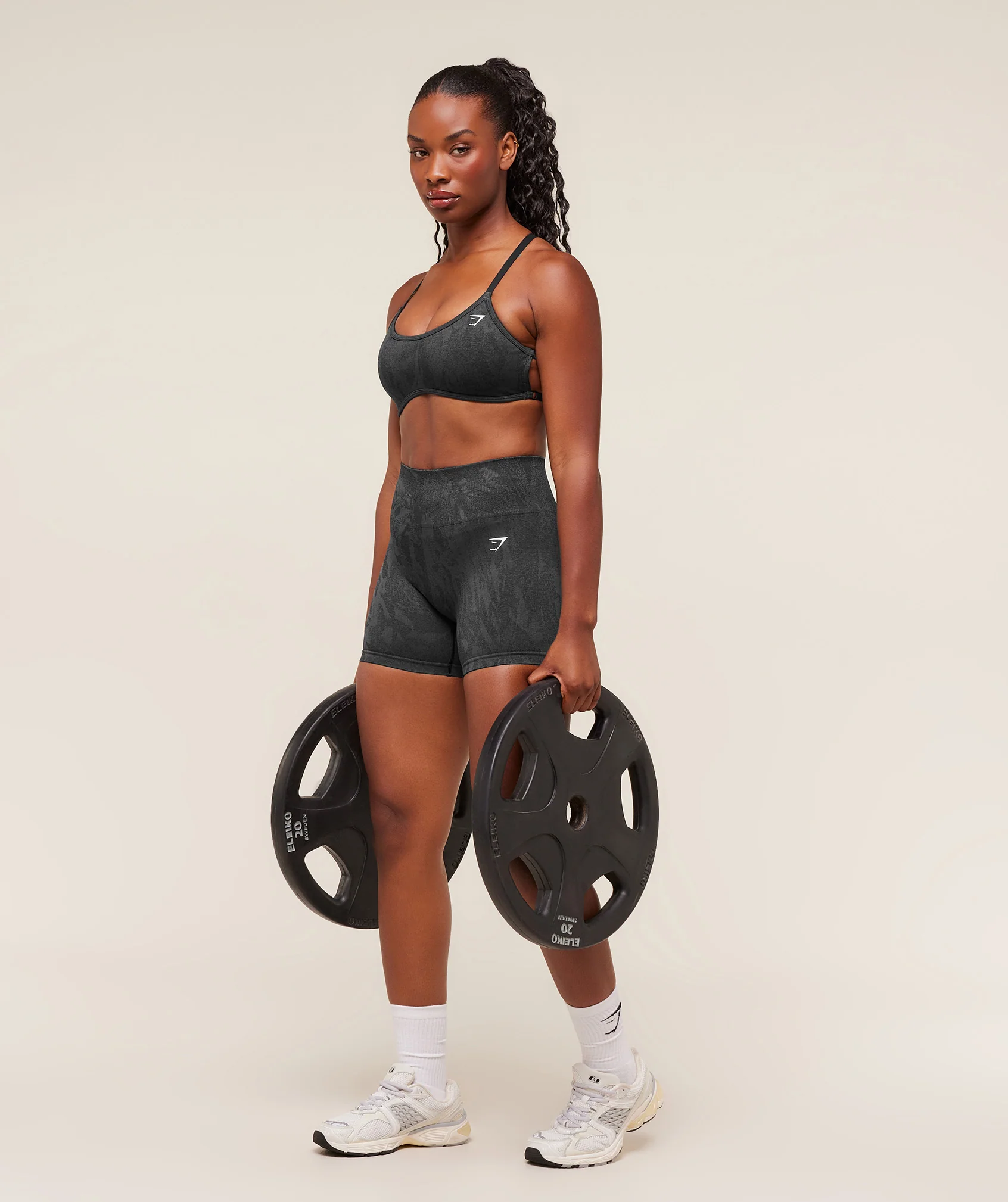 Gymshark Adapt Camo Seamless Shorts - Asphalt Grey/Black - Image 4