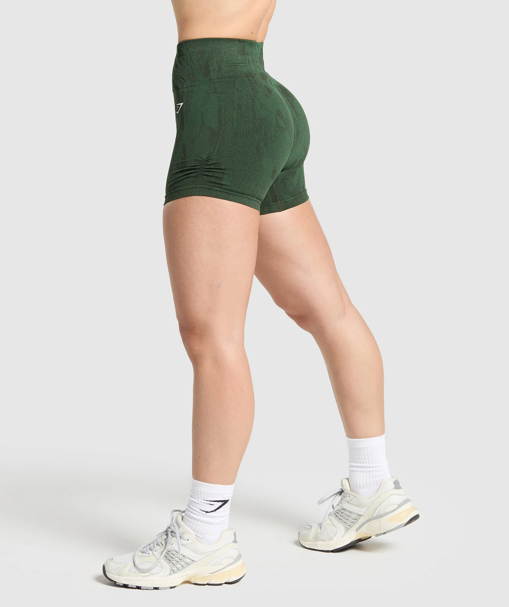 Gymshark Adapt Camo Seamless Shorts - Trail Green/Classic Green - Image 3