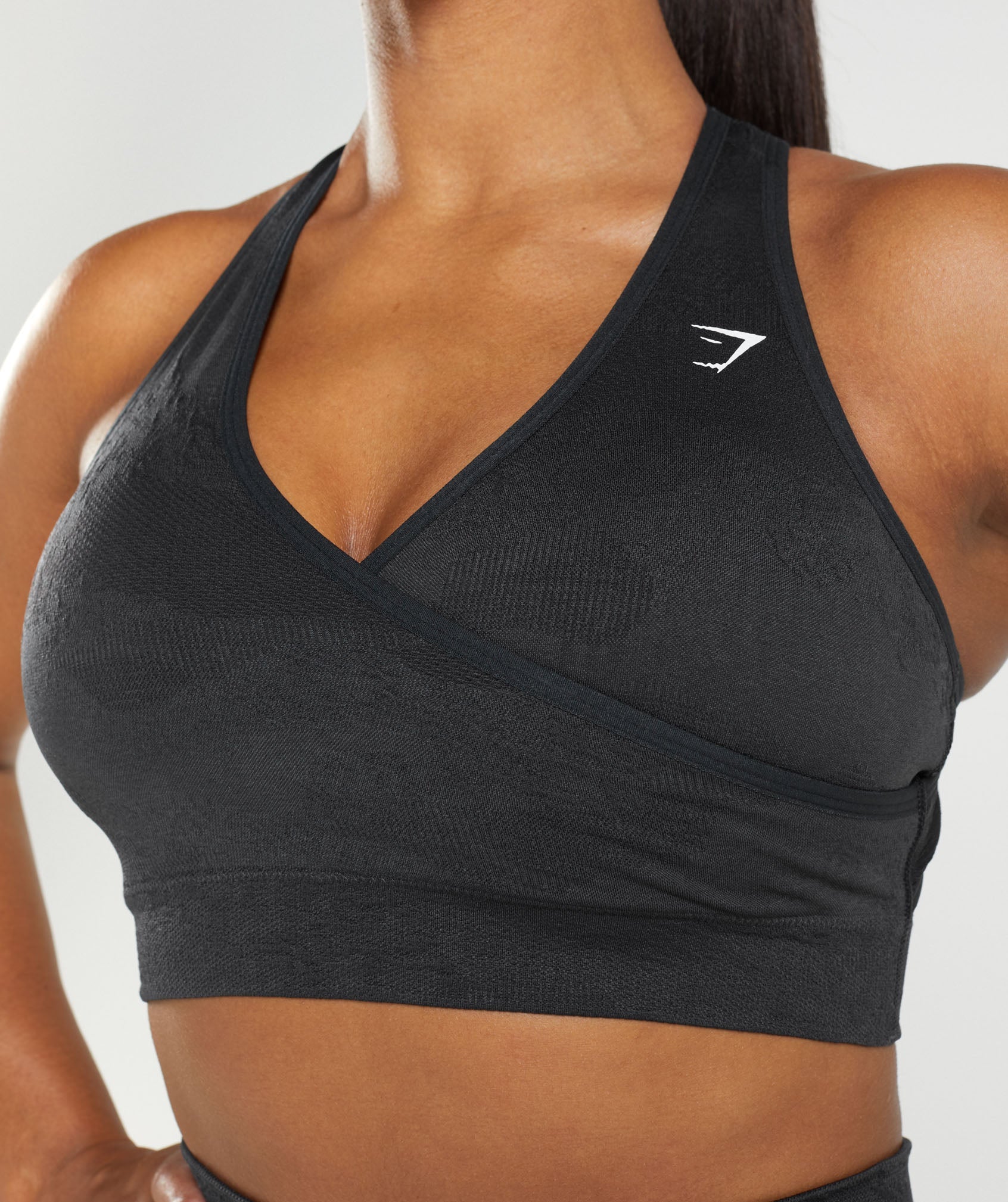 Gymshark Adapt Camo Seamless Sports Bra - Black/Onyx Grey - Image 6