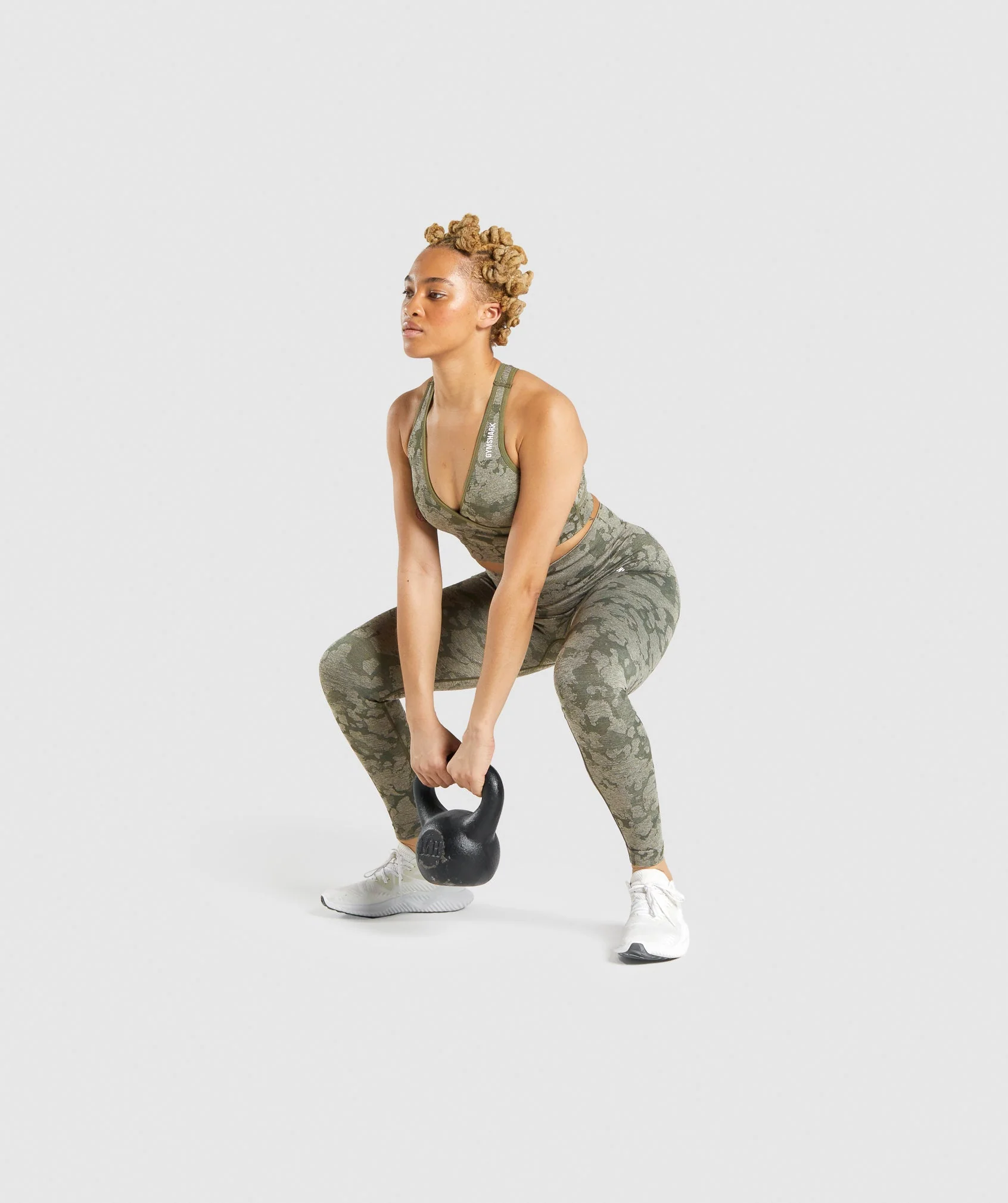 Gymshark Adapt Camo Seamless Sports Bra - Green - Image 4