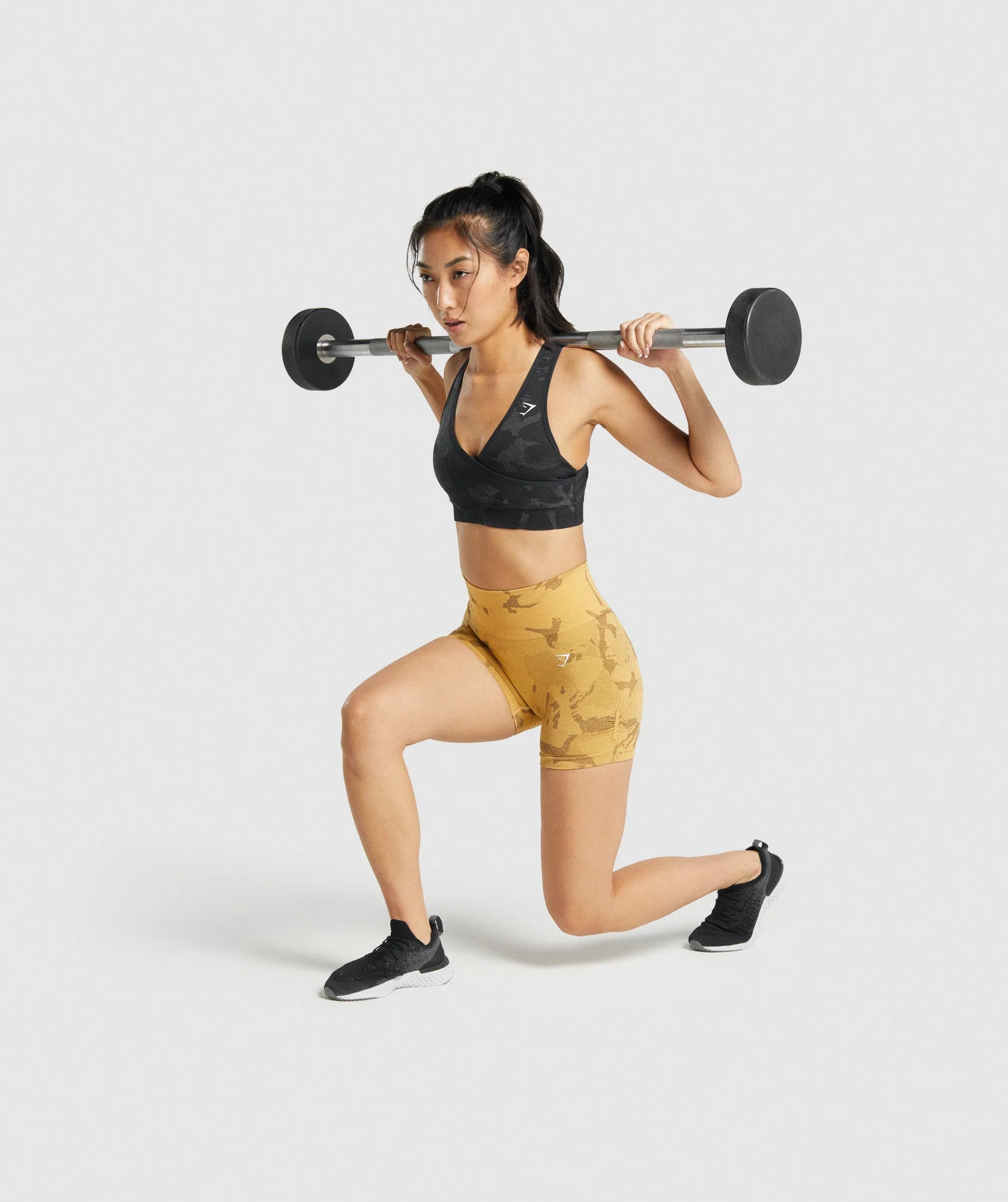 Gymshark Adapt Camo Seamless Sports Bra - Savanna | Black - Image 4