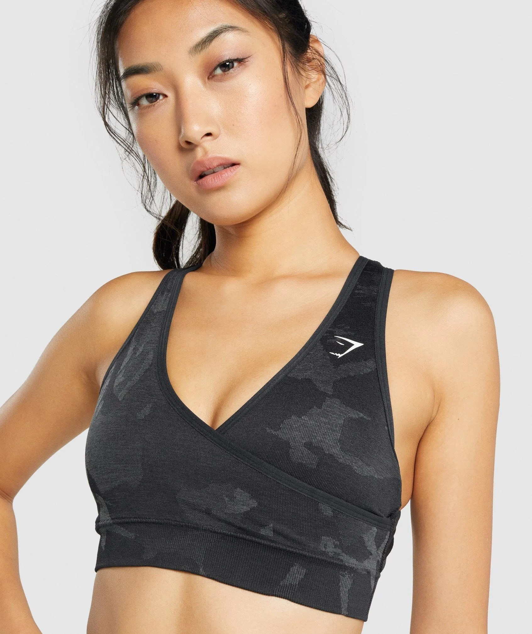 Gymshark Adapt Camo Seamless Sports Bra - Savanna | Black - Image 5