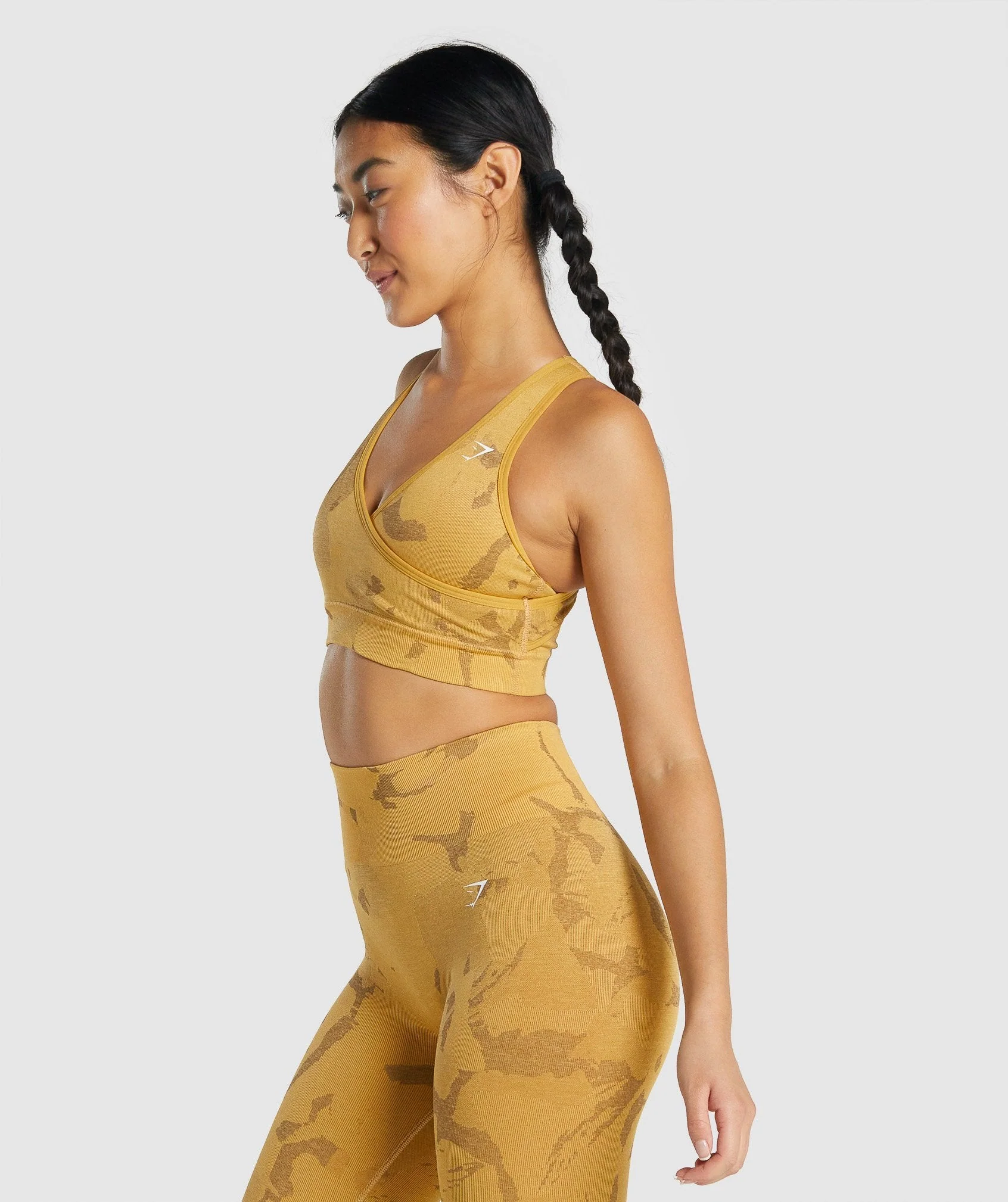 Gymshark Adapt Camo Seamless Sports Bra - Savanna | Yellow - Image 3