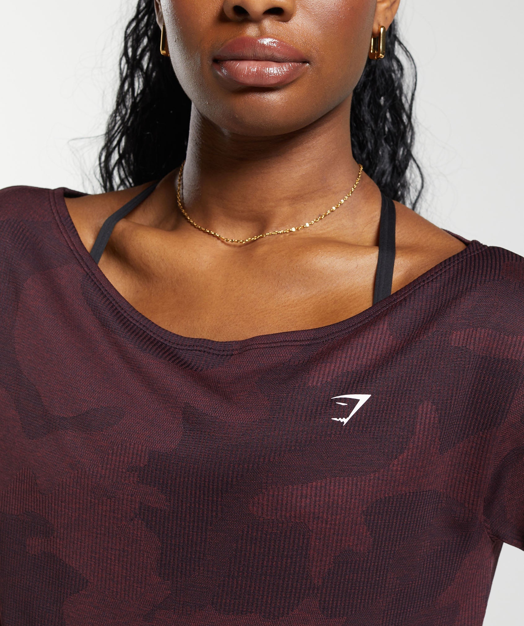 Gymshark Adapt Camo Seamless T-Shirt - Plum Brown/Burgundy Brown - Image 5