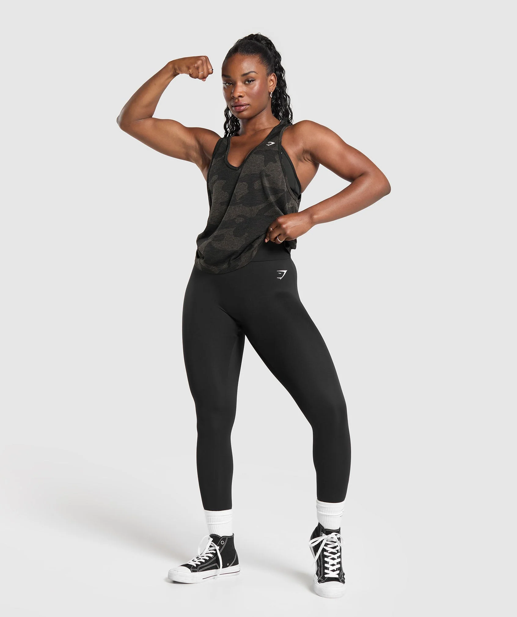 Gymshark Adapt Camo Seamless Tank - Black/Camo Brown - Image 4
