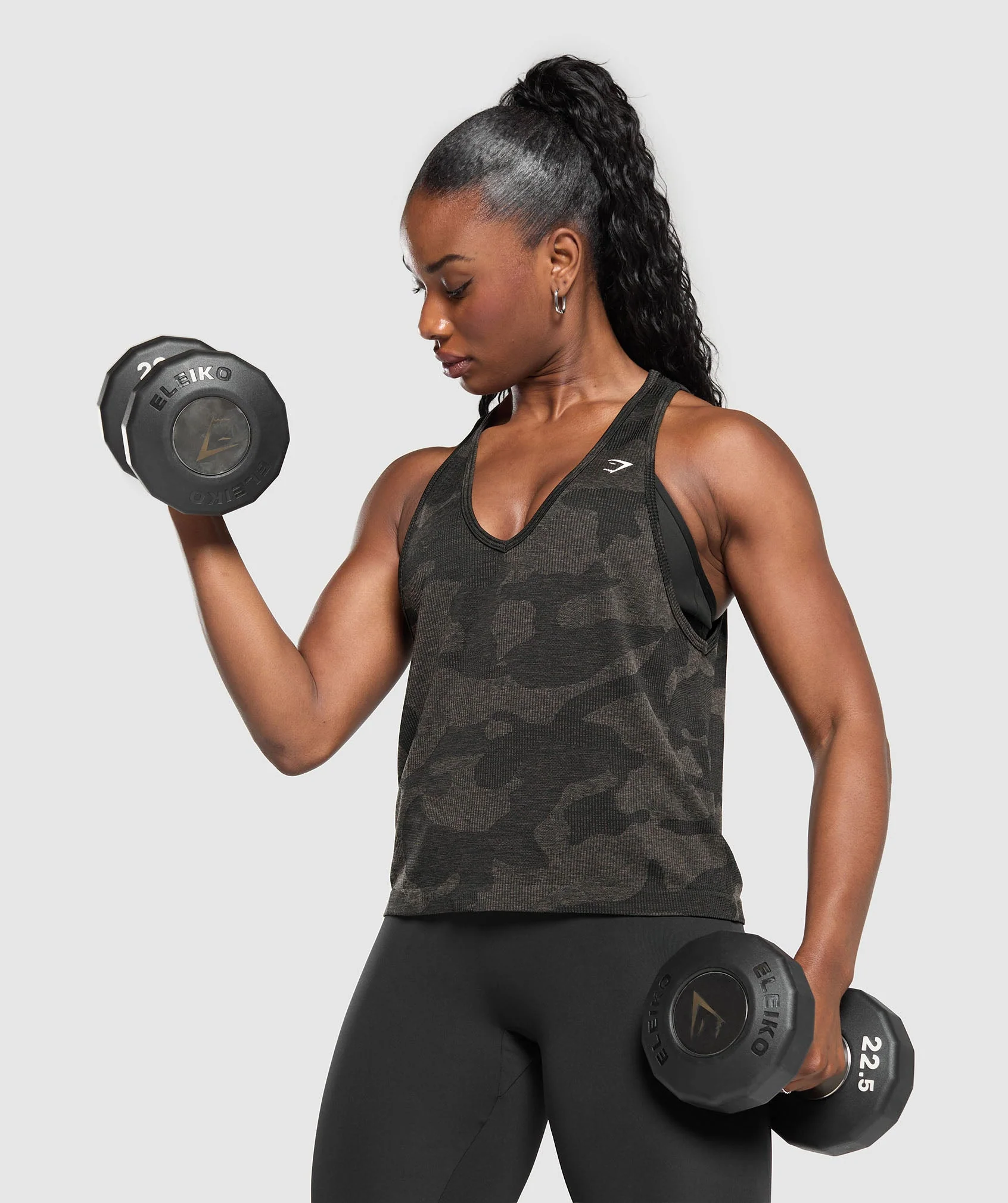 Gymshark Adapt Camo Seamless Tank - Black/Camo Brown - Image 5
