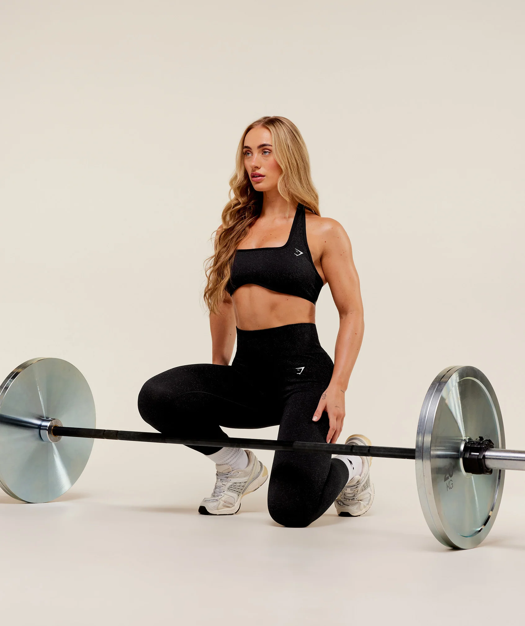 Gymshark Adapt Fleck x Whitney Halterneck Sports Bra - Black - Image 6