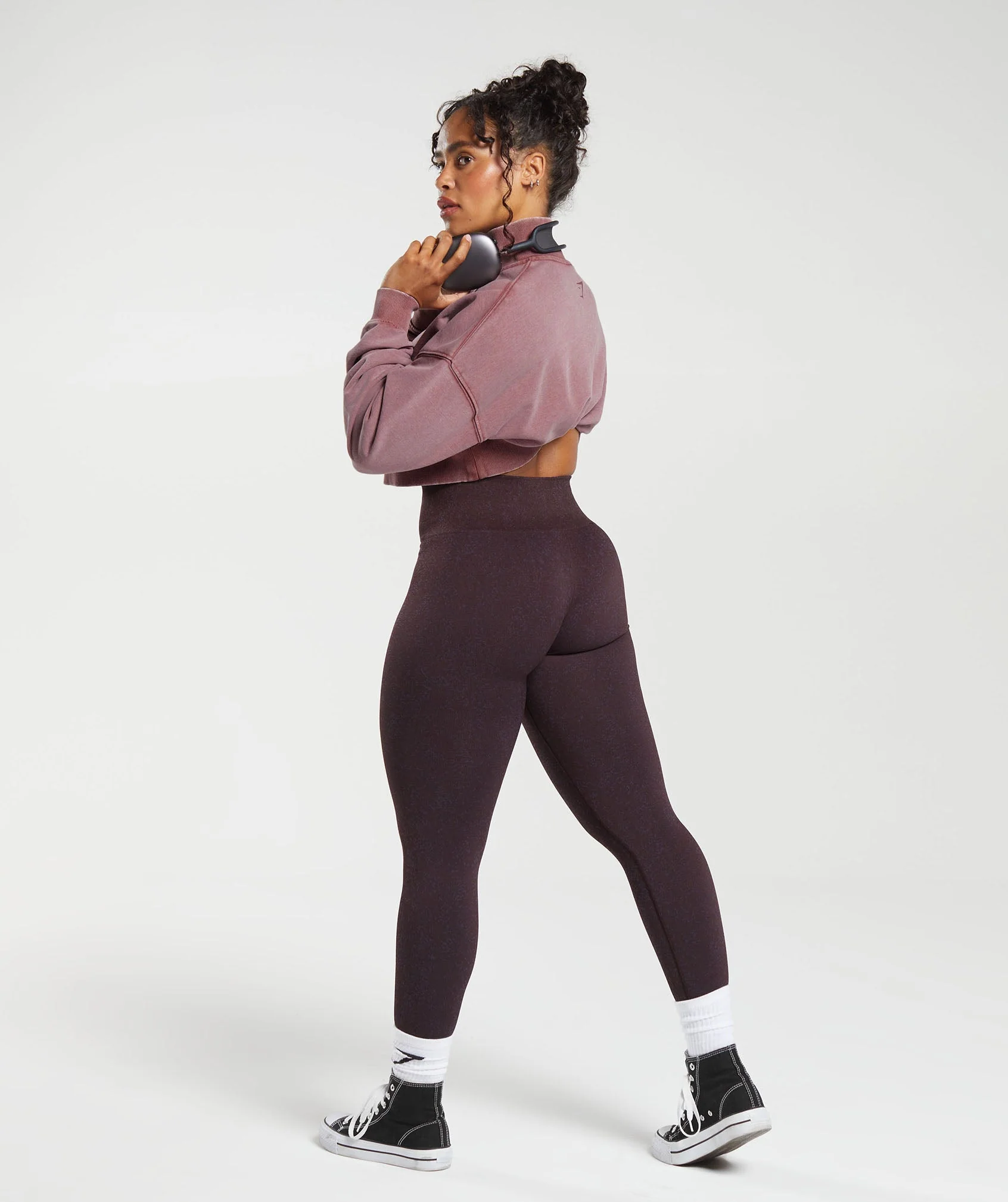 Gymshark Adapt Fleck x Whitney Leggings - Plum Brown/Dewberry Purple - Image 4