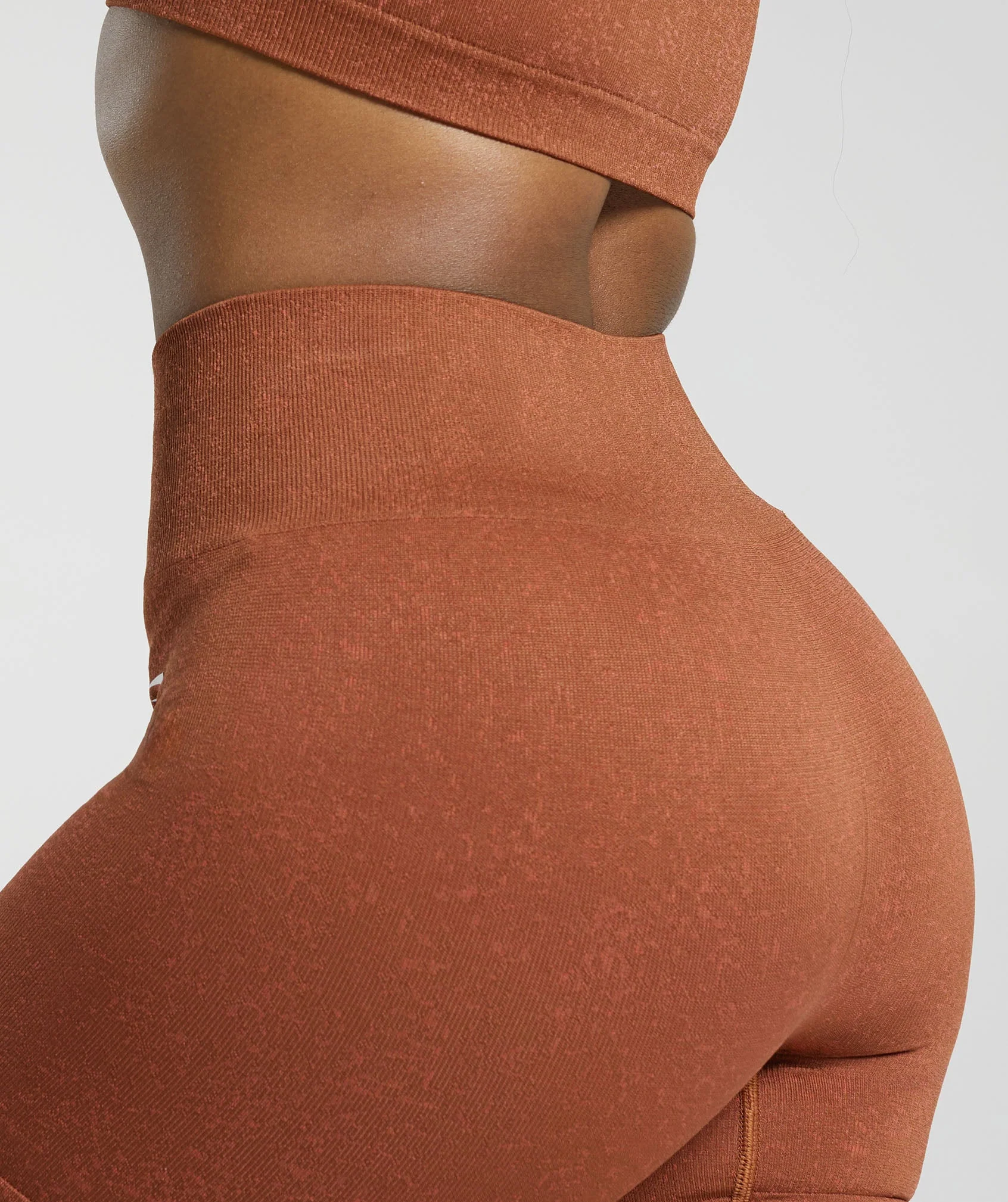 Gymshark Adapt Fleck Seamless Shorts - Copper Brown/Terracotta Orange - Image 5