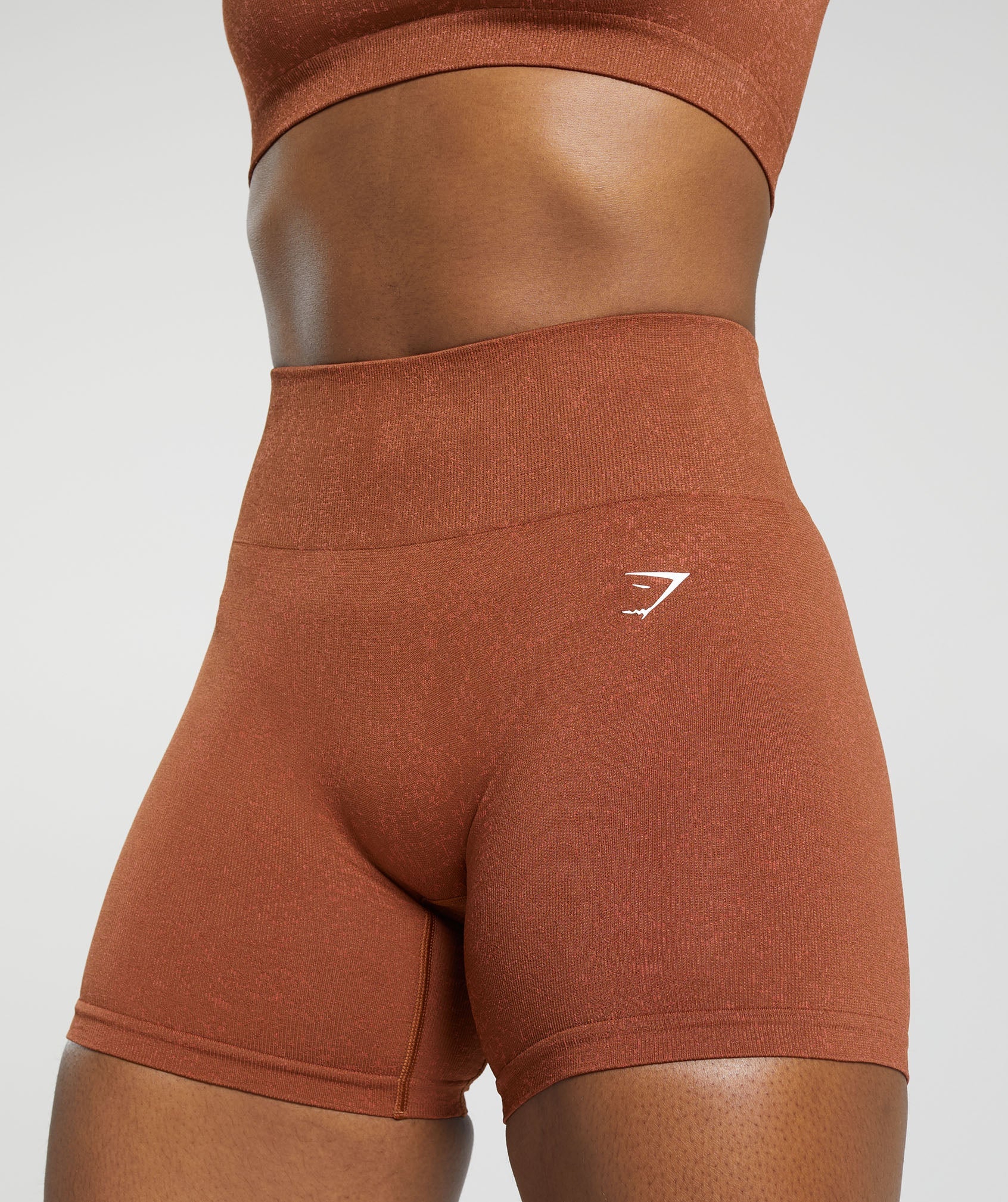 Gymshark Adapt Fleck Seamless Shorts - Copper Brown/Terracotta Orange - Image 6