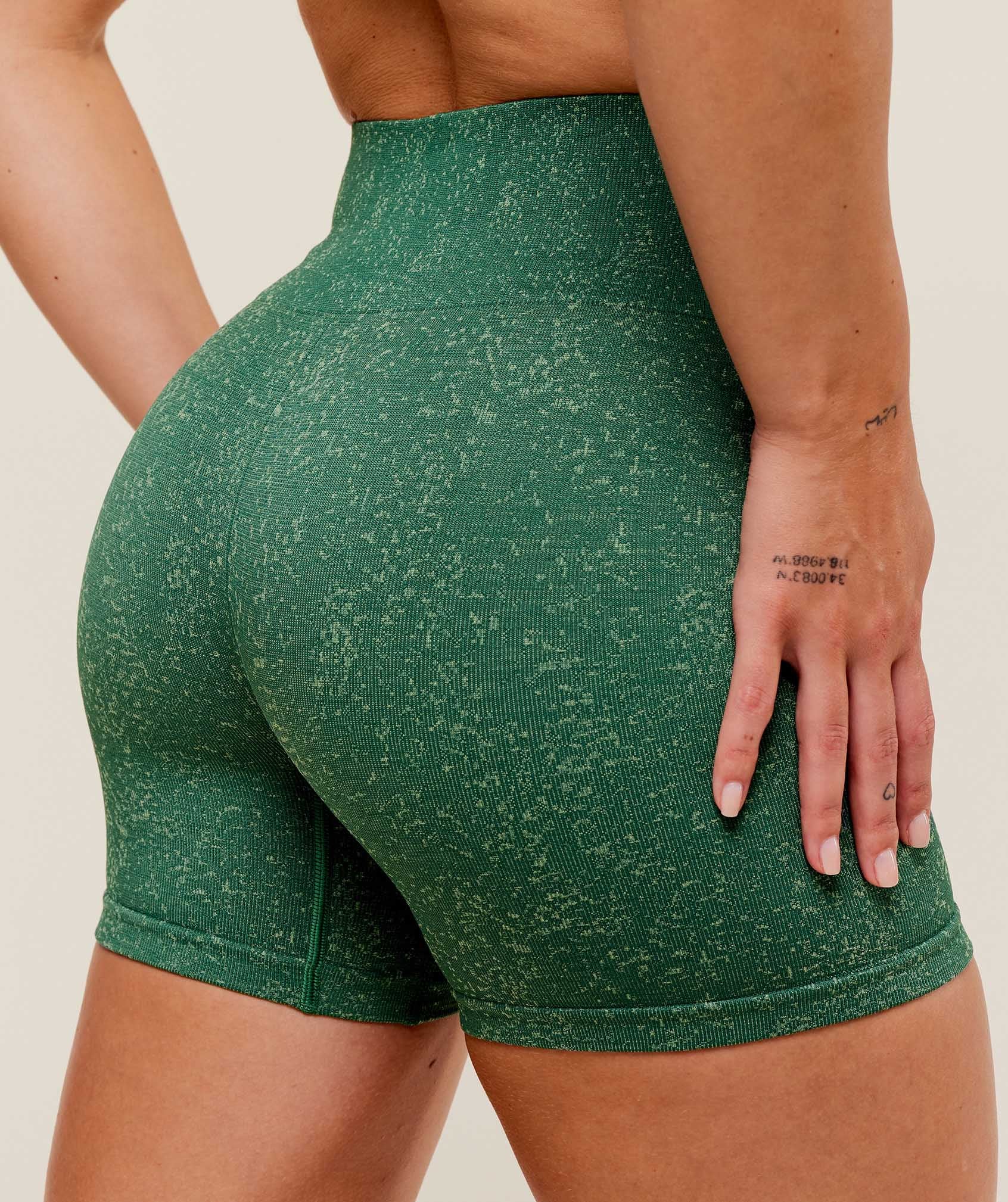 Gymshark Adapt Fleck Seamless Shorts - Lift Green/Clay Green - Image 5
