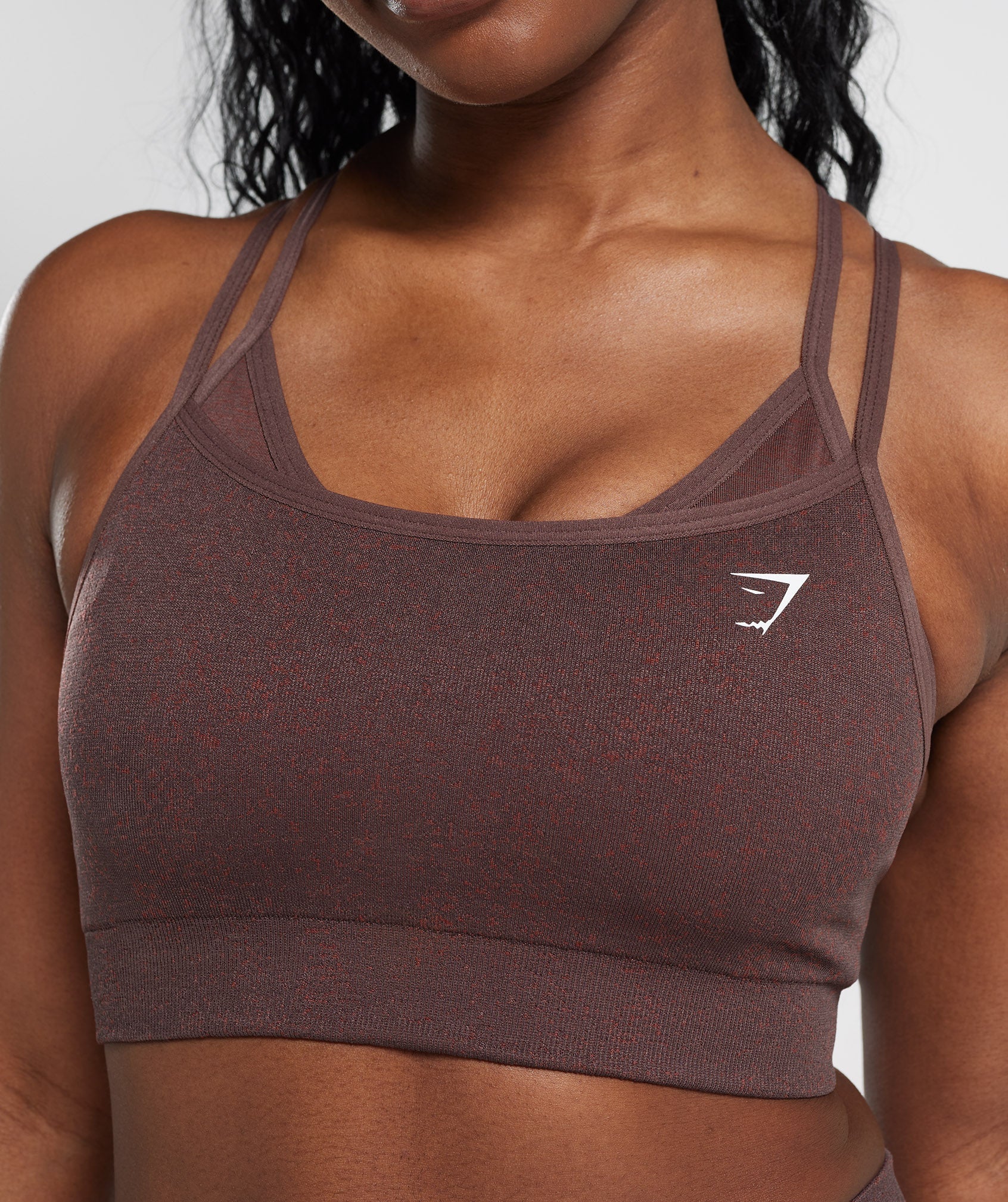 Gymshark Adapt Fleck Seamless Sports Bra - Chocolate Brown - Image 5