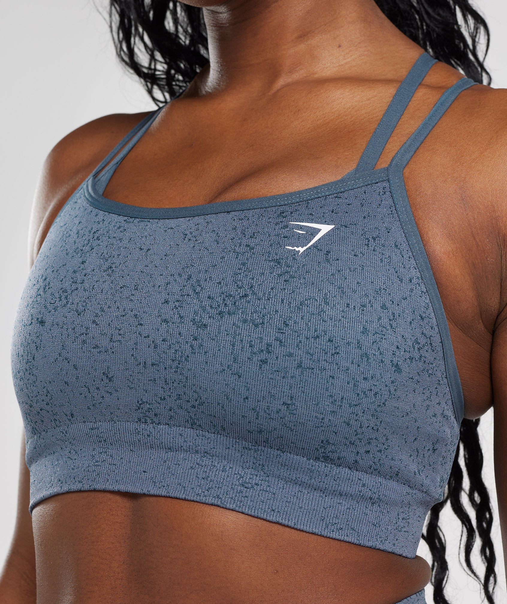 Gymshark Adapt Fleck Seamless Sports Bra - Evening Blue - Image 6