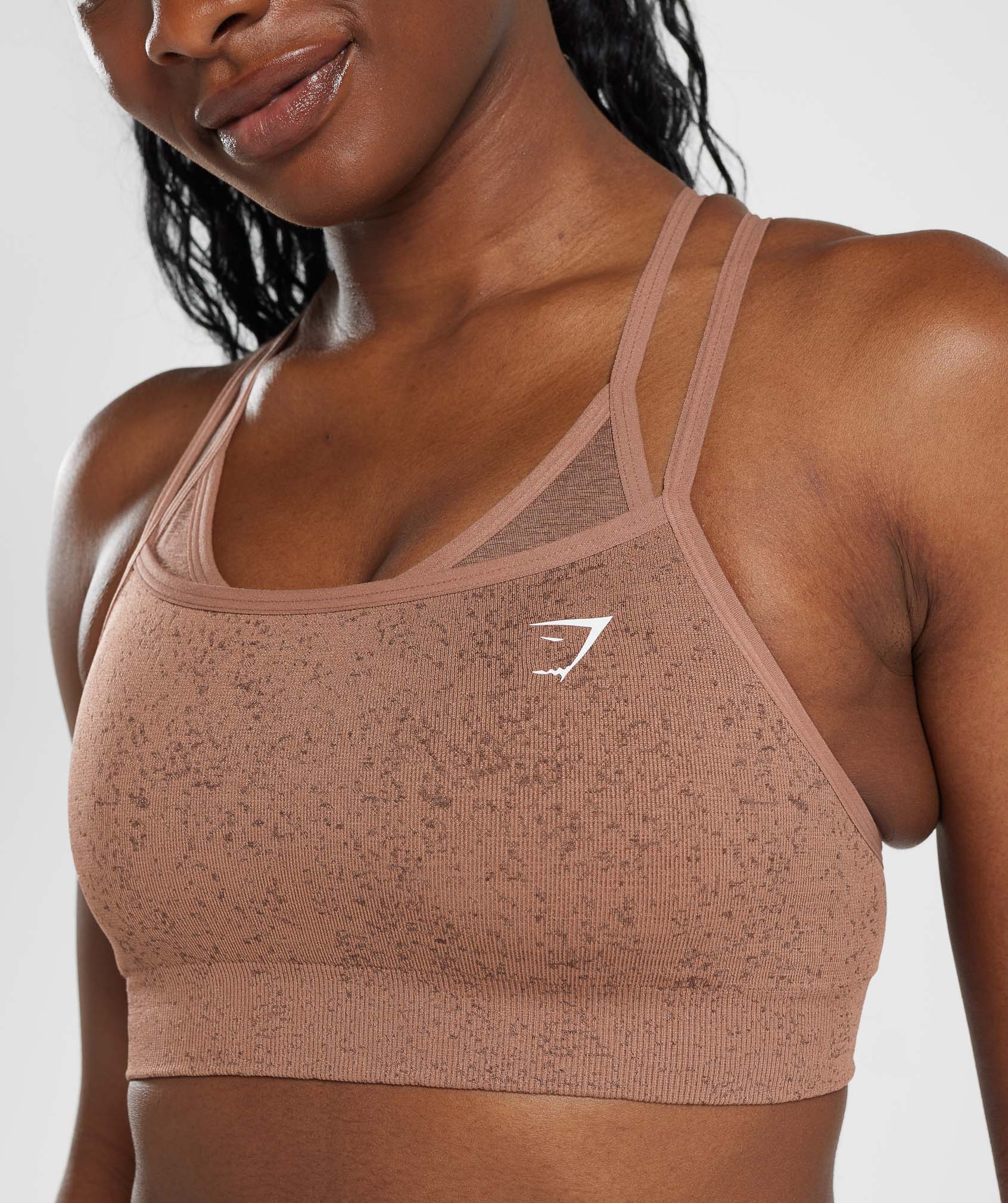 Gymshark Adapt Fleck Seamless Sports Bra - Sandstone Brown - Image 5