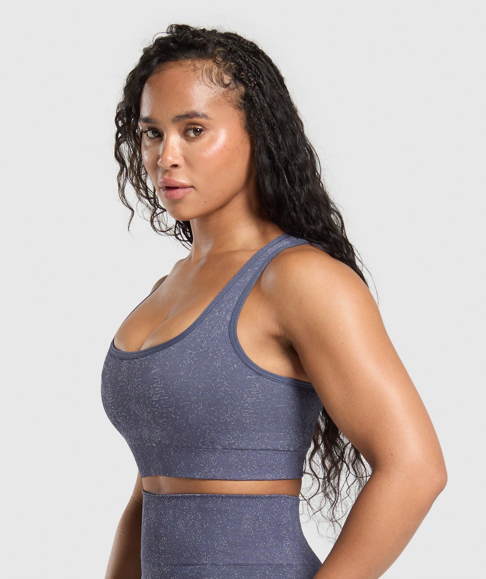 Gymshark Adapt Fleck Sports Bra - Weighted Purple/Metal Purple - Image 3