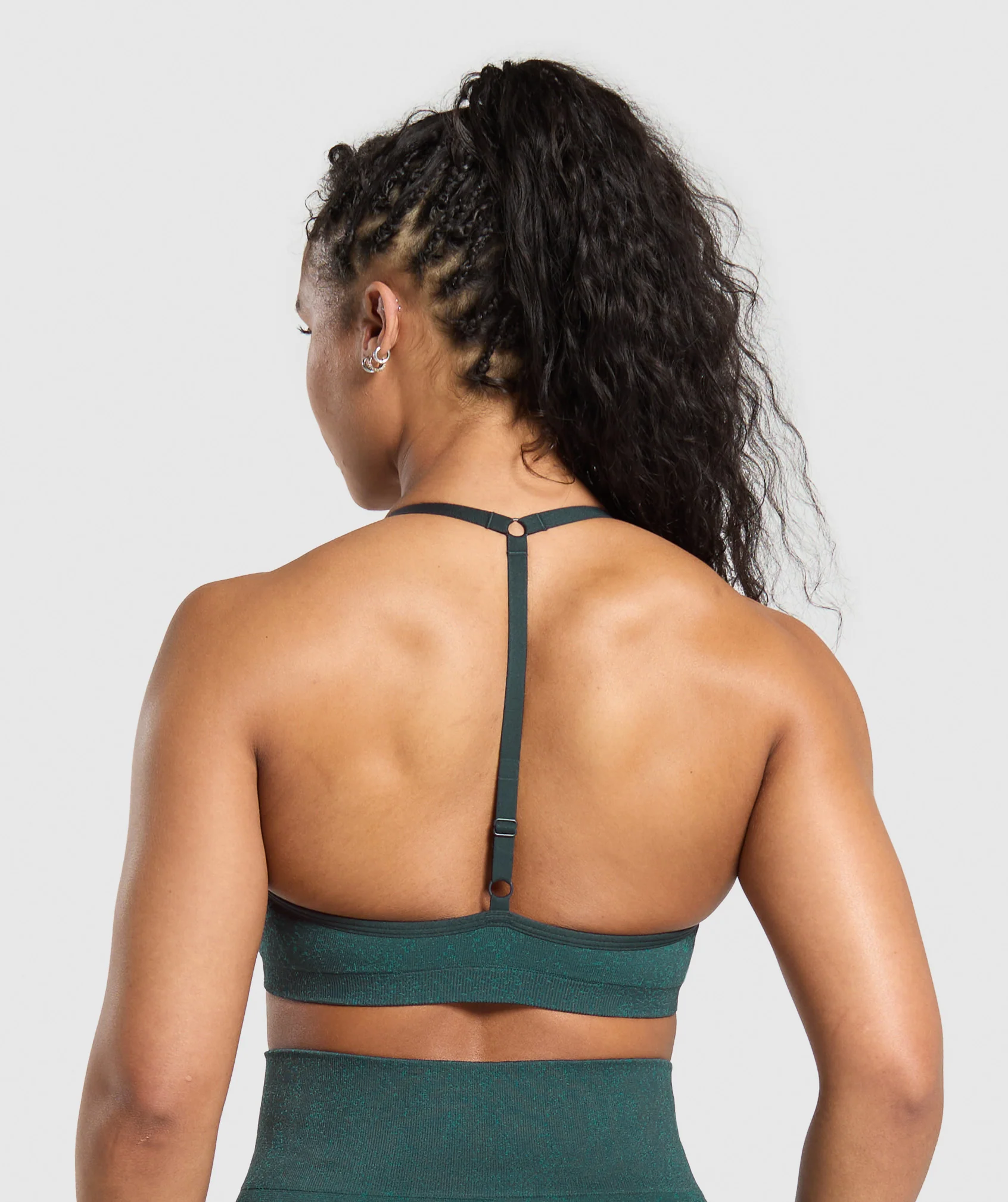 Gymshark Adapt Fleck T-Back Bra - Darkest Teal/Functional Teal - Image 3