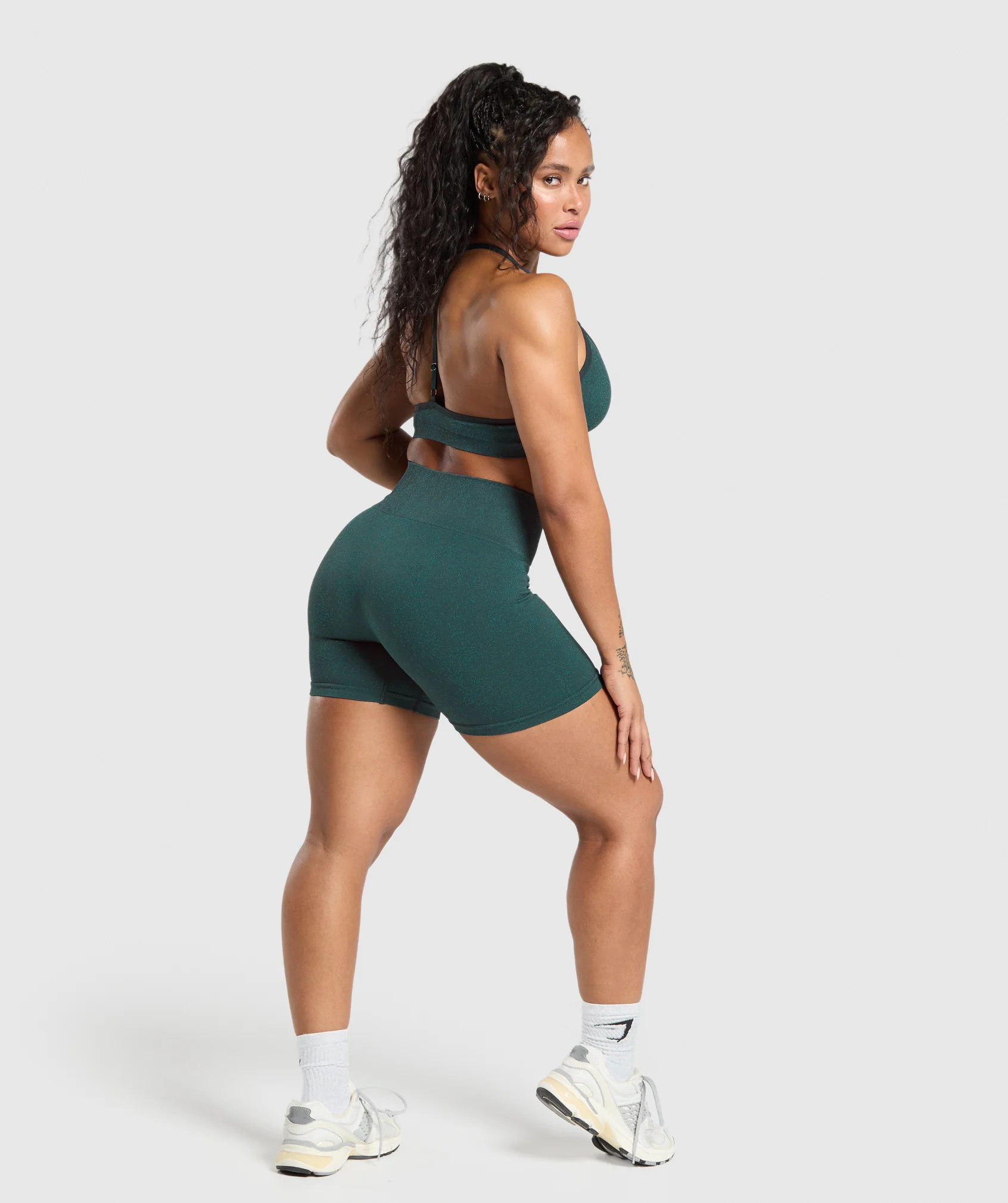Gymshark Adapt Fleck T-Back Bra - Darkest Teal/Functional Teal - Image 6