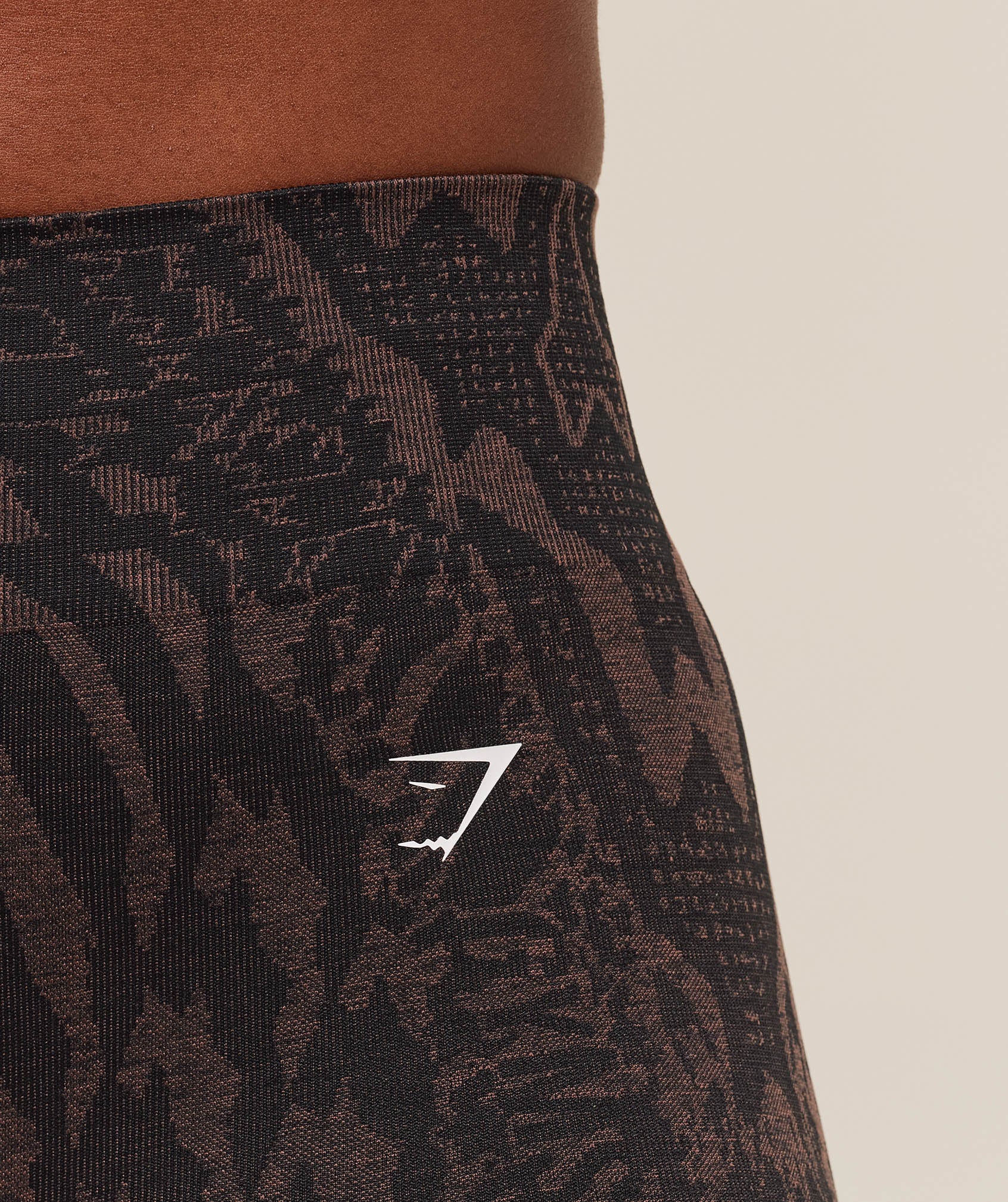 Gymshark Adapt Houndstooth Shorts - Black/Chestnut Pink - Image 5