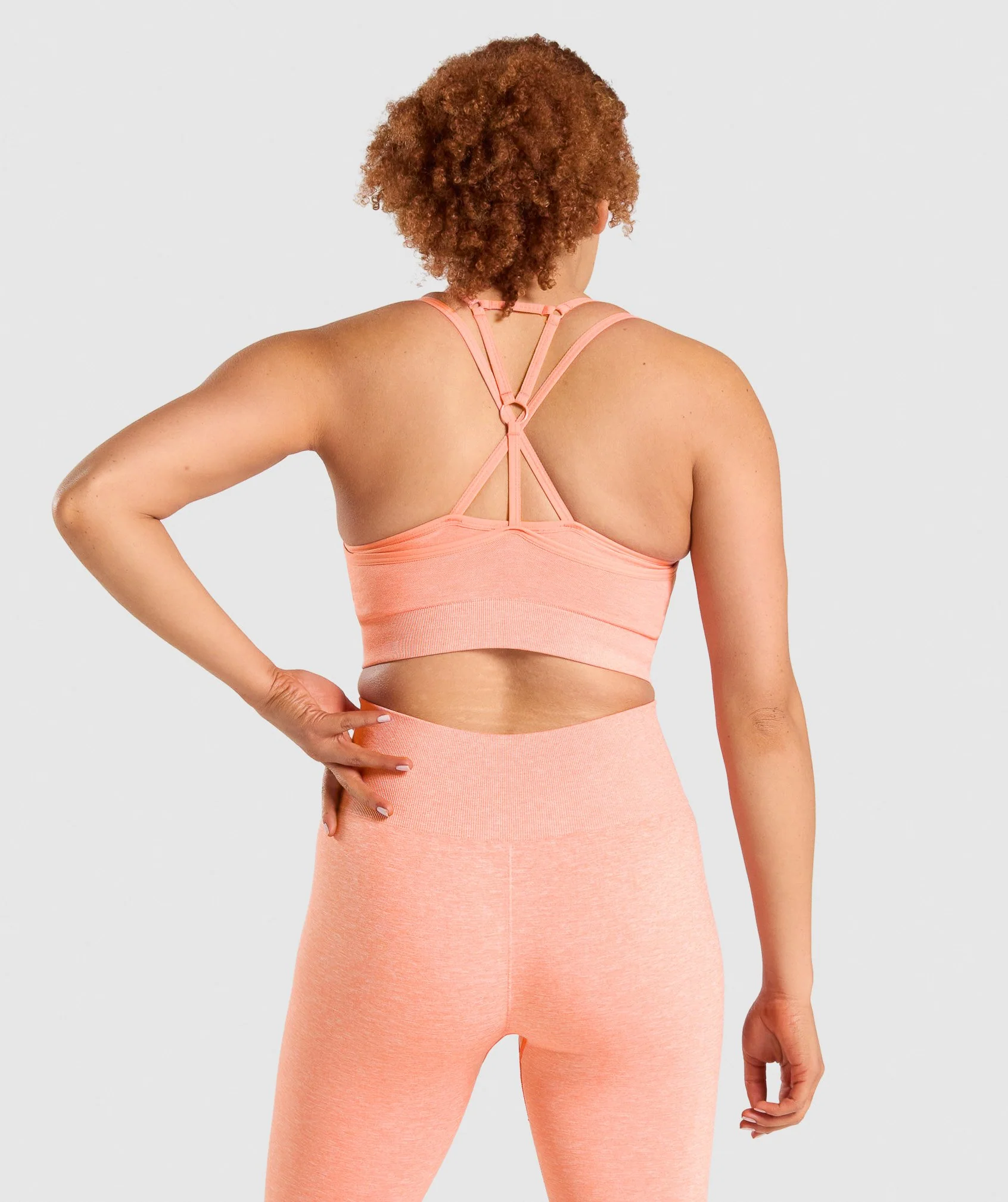 Gymshark Adapt Marl Seamless Sports Bra - Orange - Image 2