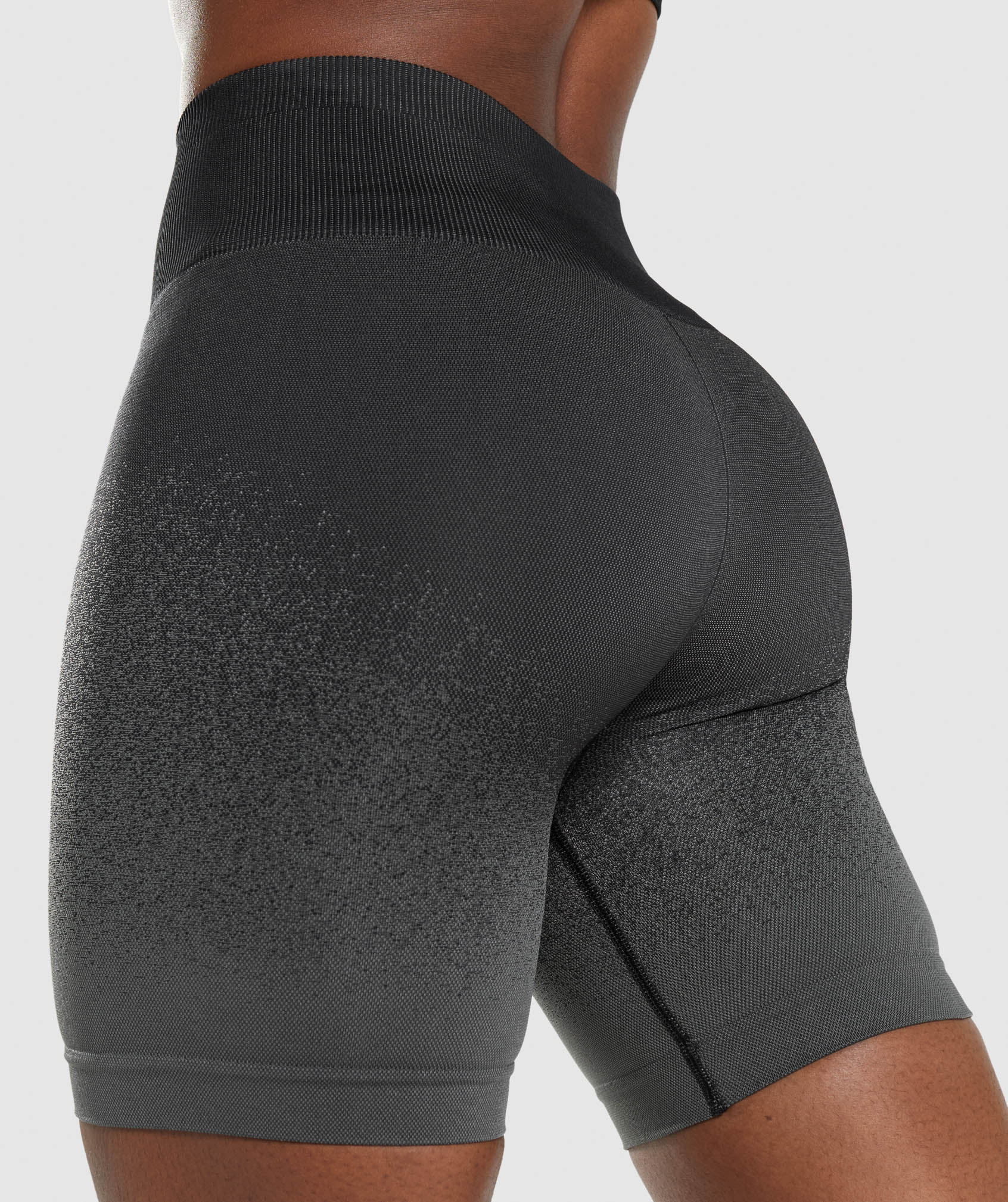Gymshark Adapt Ombre Seamless Cycling Shorts - Black/Grey - Image 6
