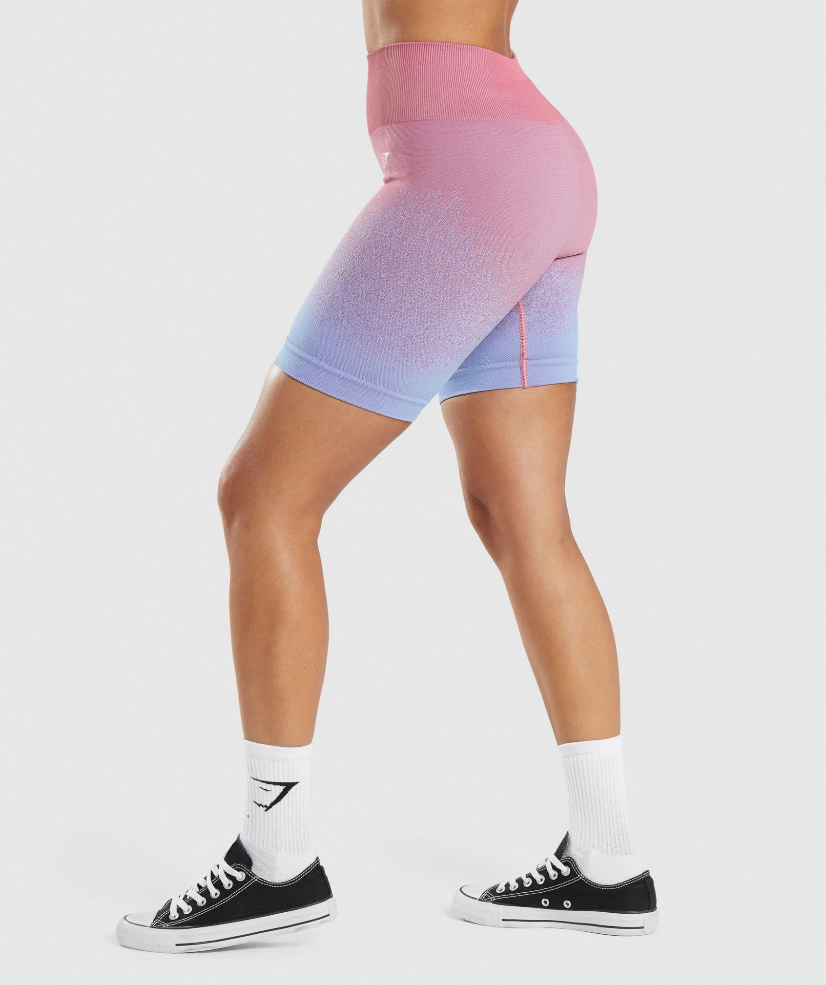 Gymshark Adapt Ombre Seamless Cycling Shorts - Rose Pink/Light Blue - Image 3