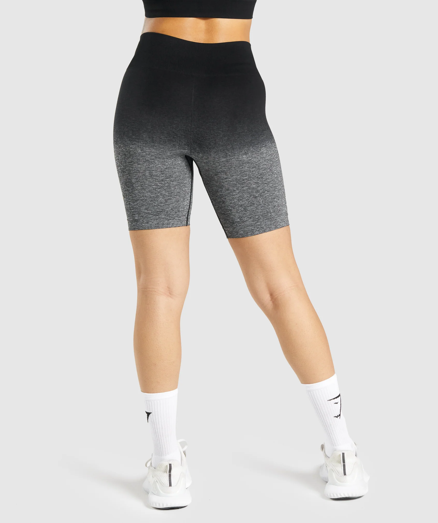 Gymshark Adapt Ombre Seamless Shorts - Black/Black Marl - Image 2