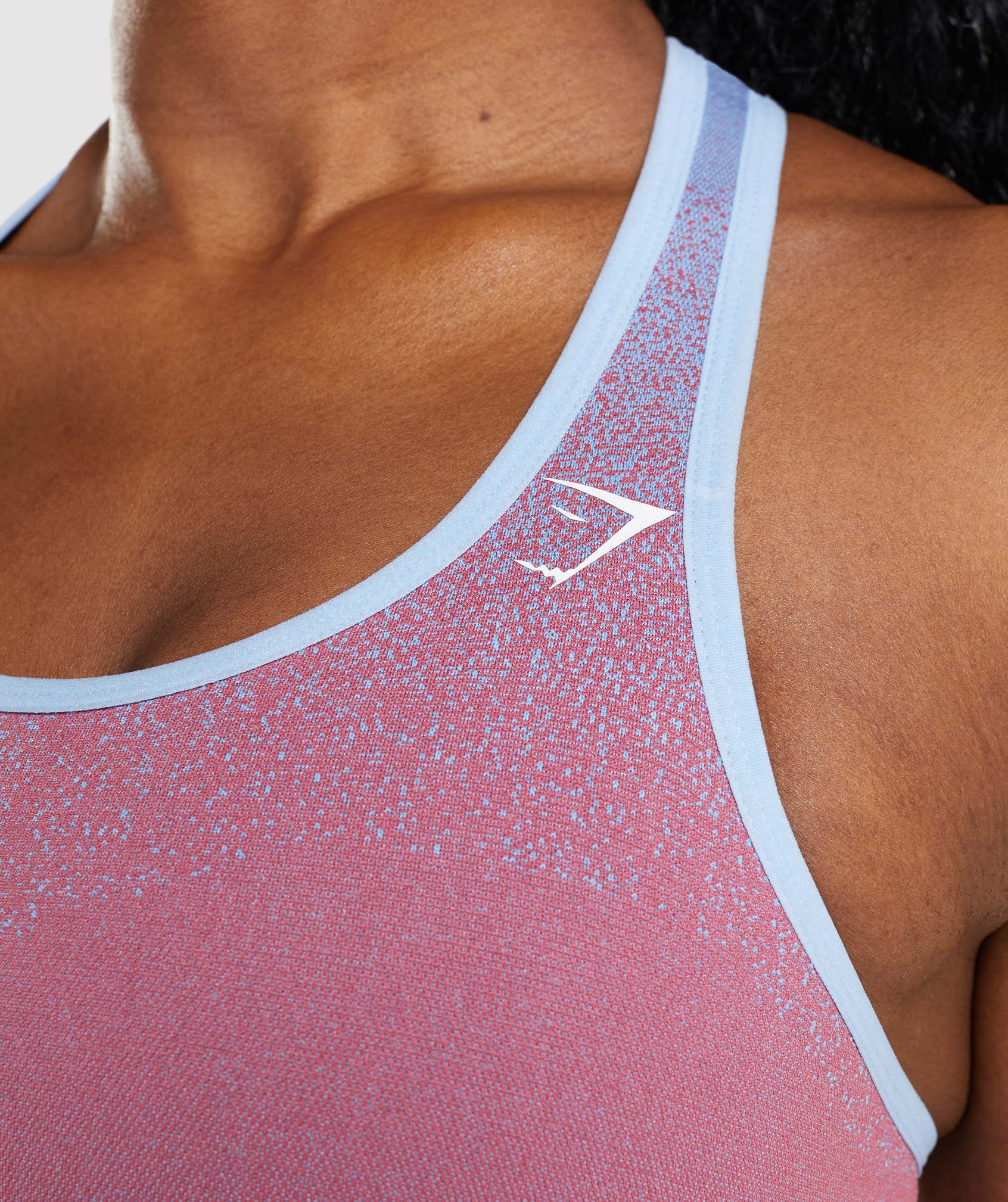 Gymshark Adapt Ombre Seamless Sports Bra - Rose Pink/Light Blue - Image 6