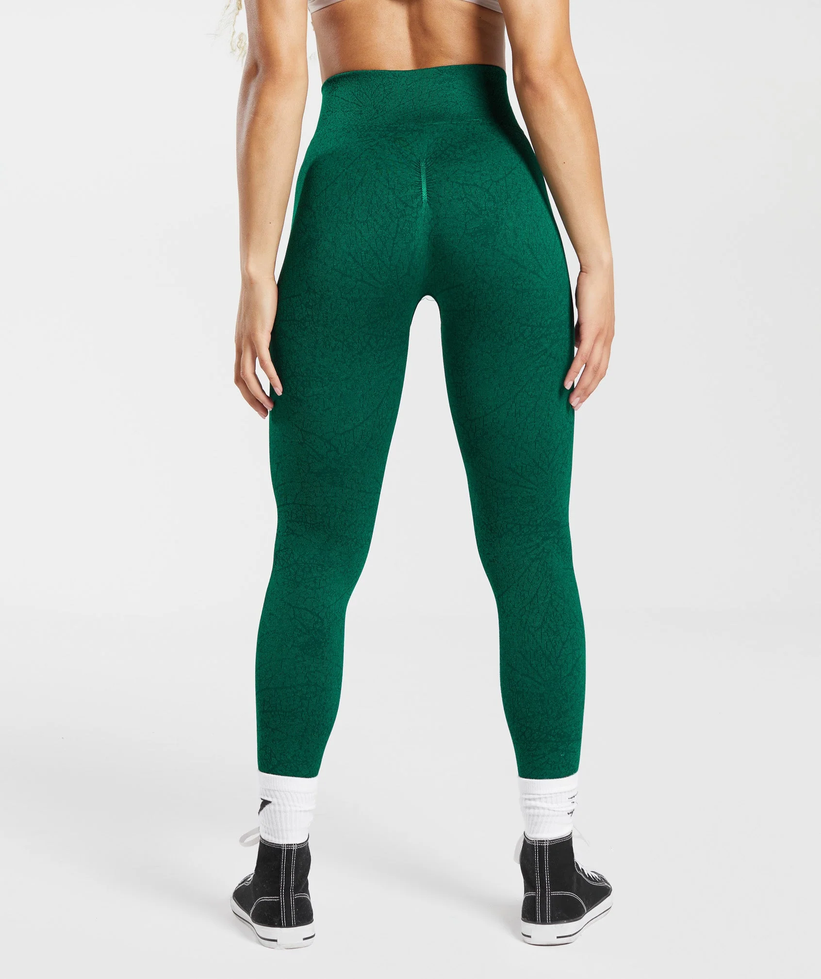 Gymshark Adapt Pattern Seamless Leggings - Forest Green/Rich Green - Image 2