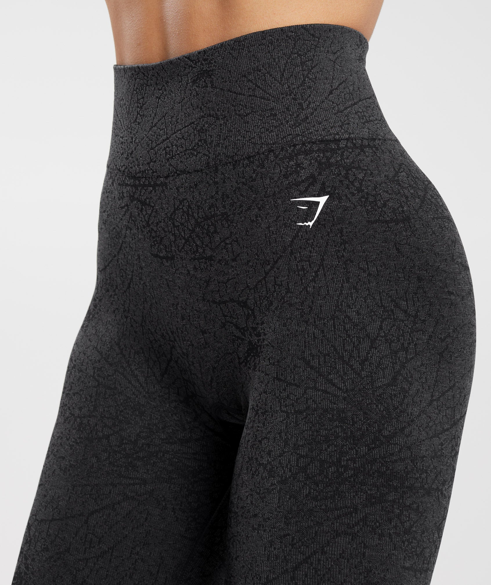 Gymshark Adapt Pattern Seamless Leggings - Black/Graphite Grey - Image 5