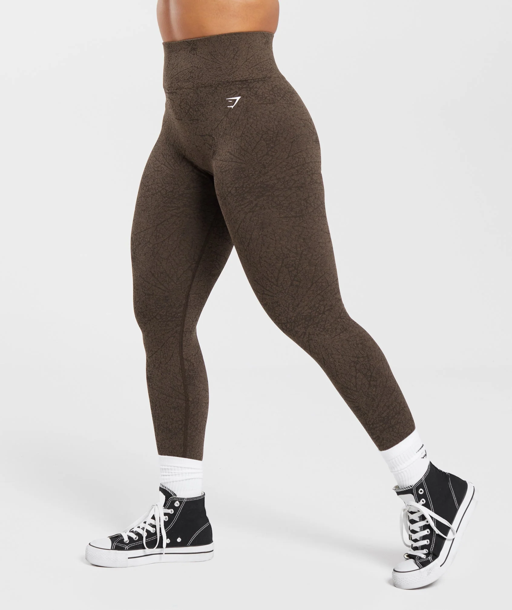 Gymshark Adapt Pattern Seamless Leggings - Woodland Brown/Soul Brown - Image 3