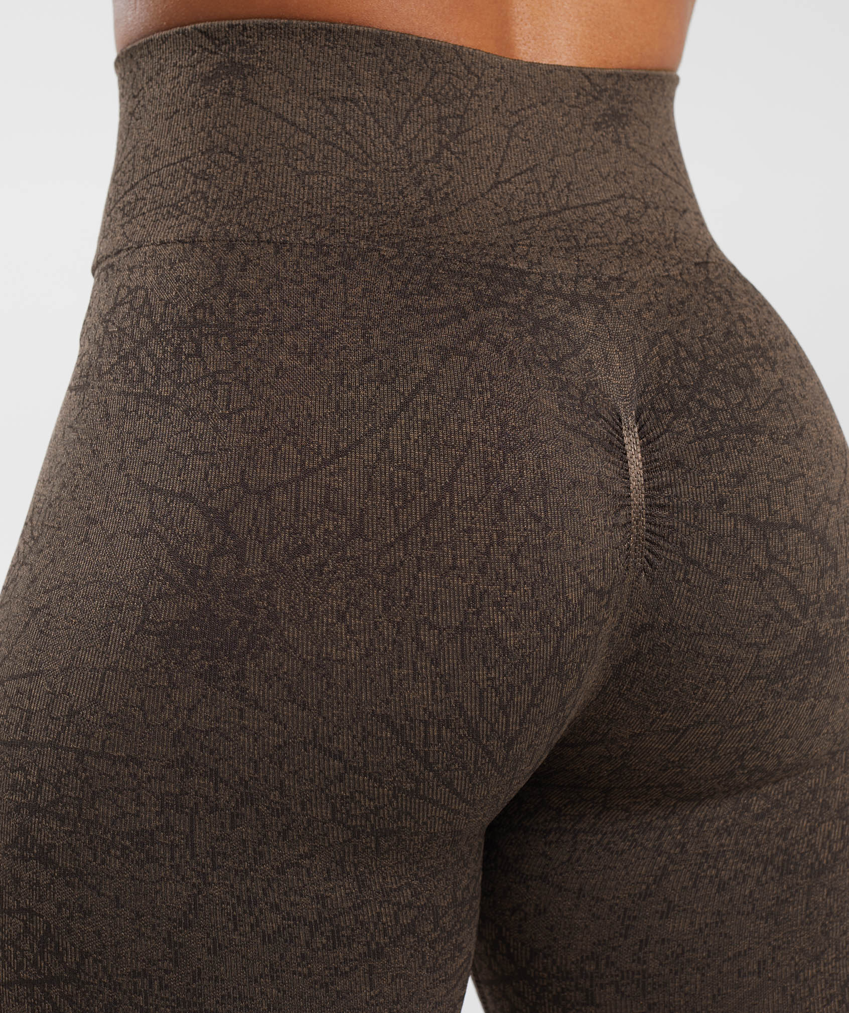 Gymshark Adapt Pattern Seamless Leggings - Woodland Brown/Soul Brown - Image 6