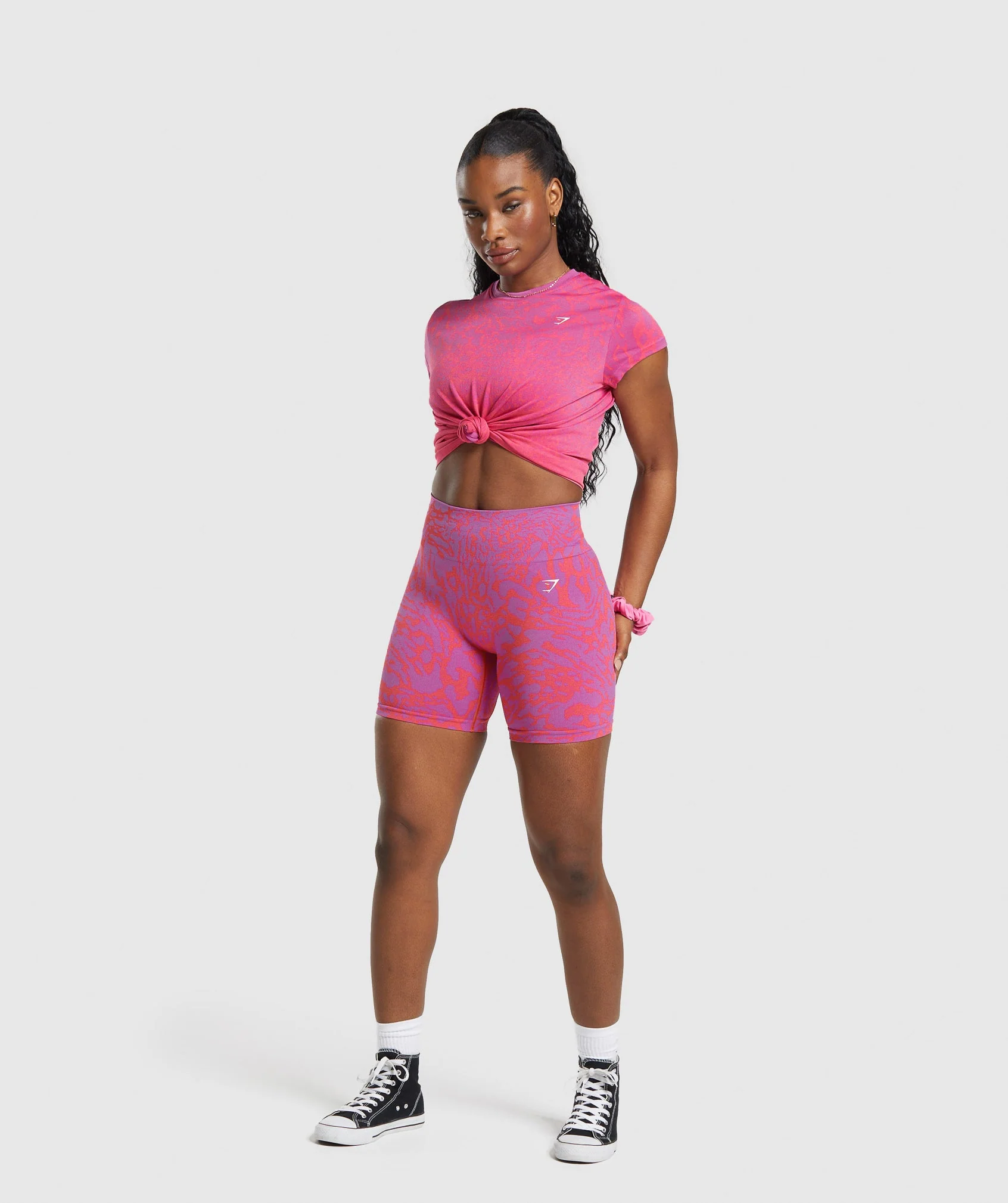 Gymshark Adapt Safari Seamless Faded T-Shirt - Shelly Pink/Fly Coral - Image 4