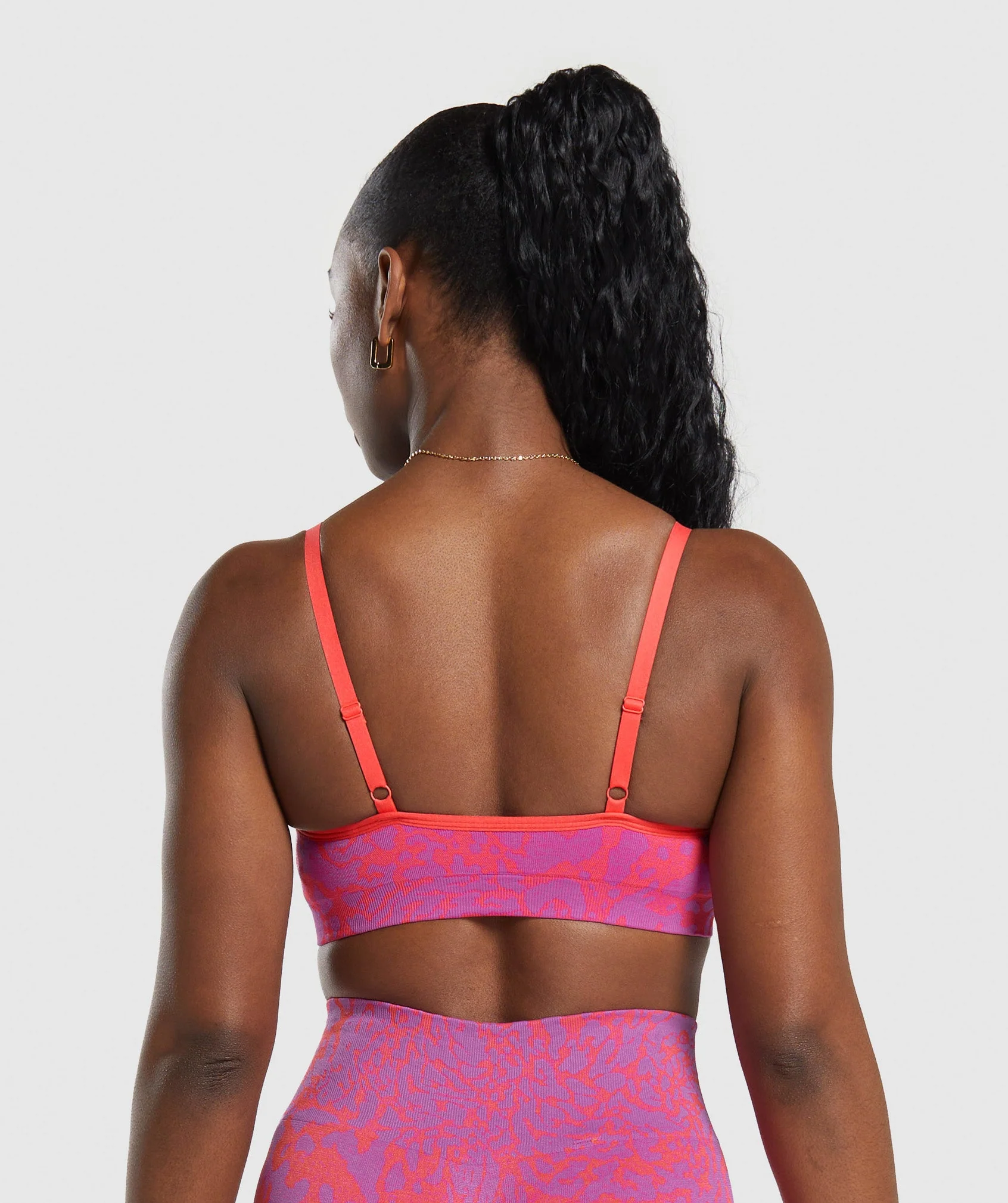 Gymshark Adapt Safari Seamless Sports Bra - Shelly Pink/Fly Coral - Image 2