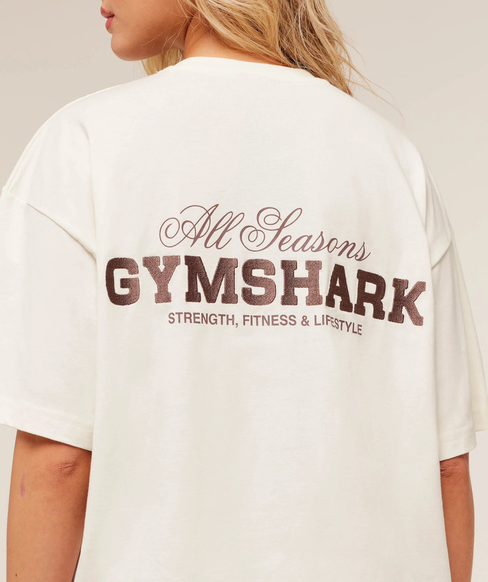 Gymshark All Seasons Graphic Short Sleeve T-Shirt - GS Soft White - Image 5