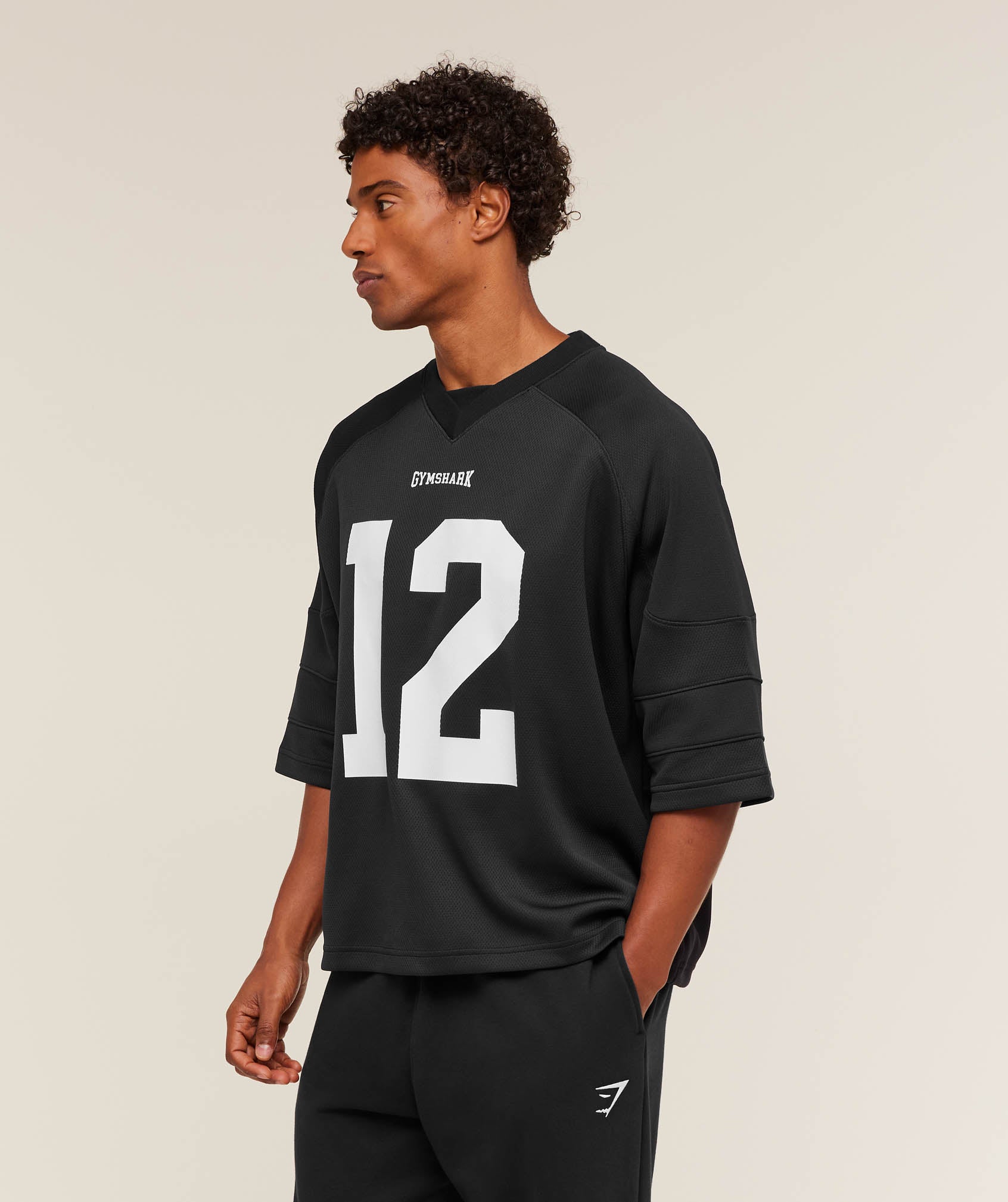 Gymshark American Football Jersey - Black - Image 4