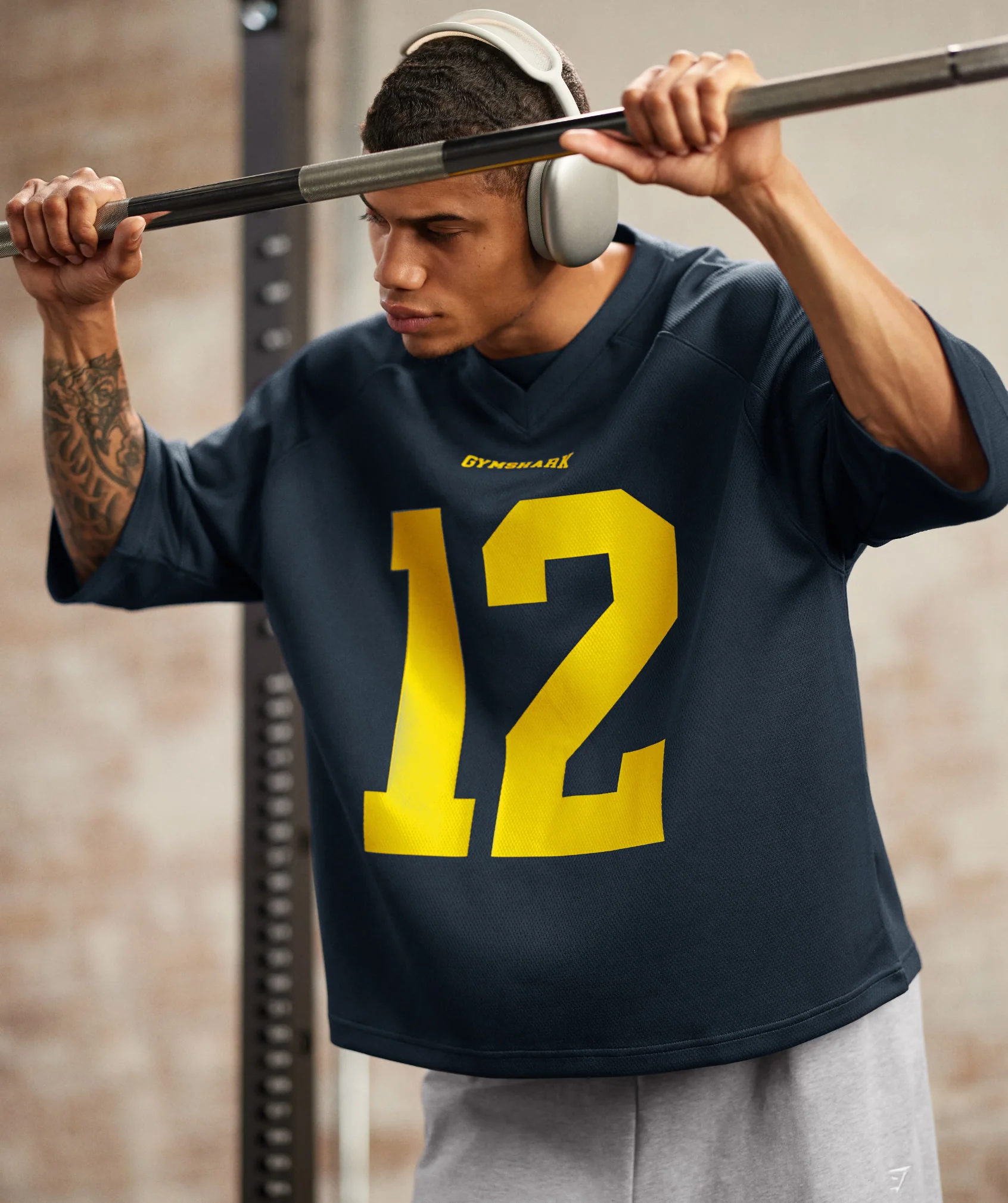 Gymshark American Football Jersey - Heavy Blue - Image 3