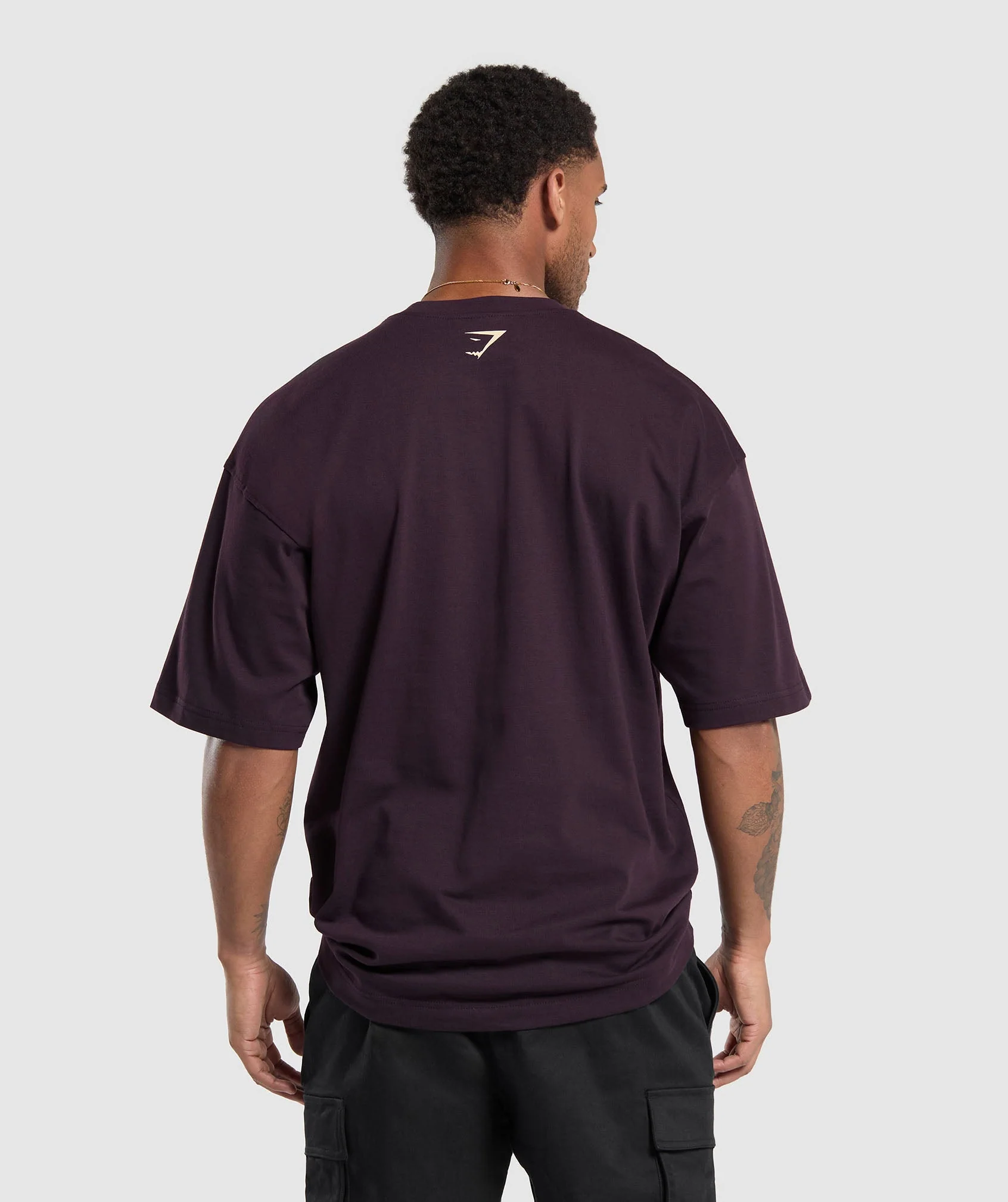 Gymshark American Muscle Extreme Oversized T-Shirt - Plum Brown - Image 2
