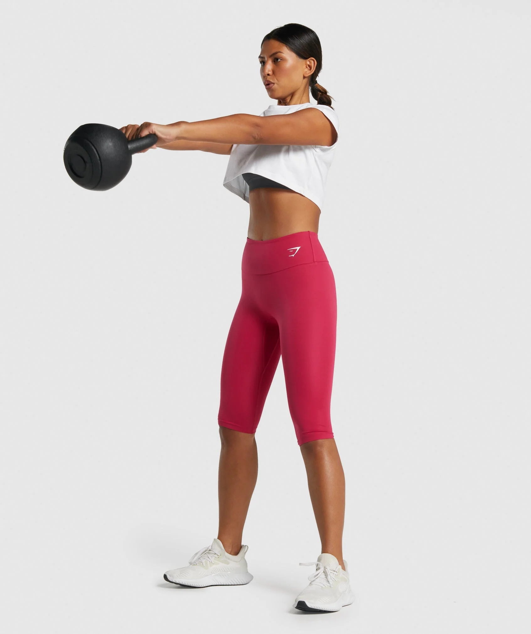Gymshark Animal Graphic Infill Crop Tee - White - Image 4