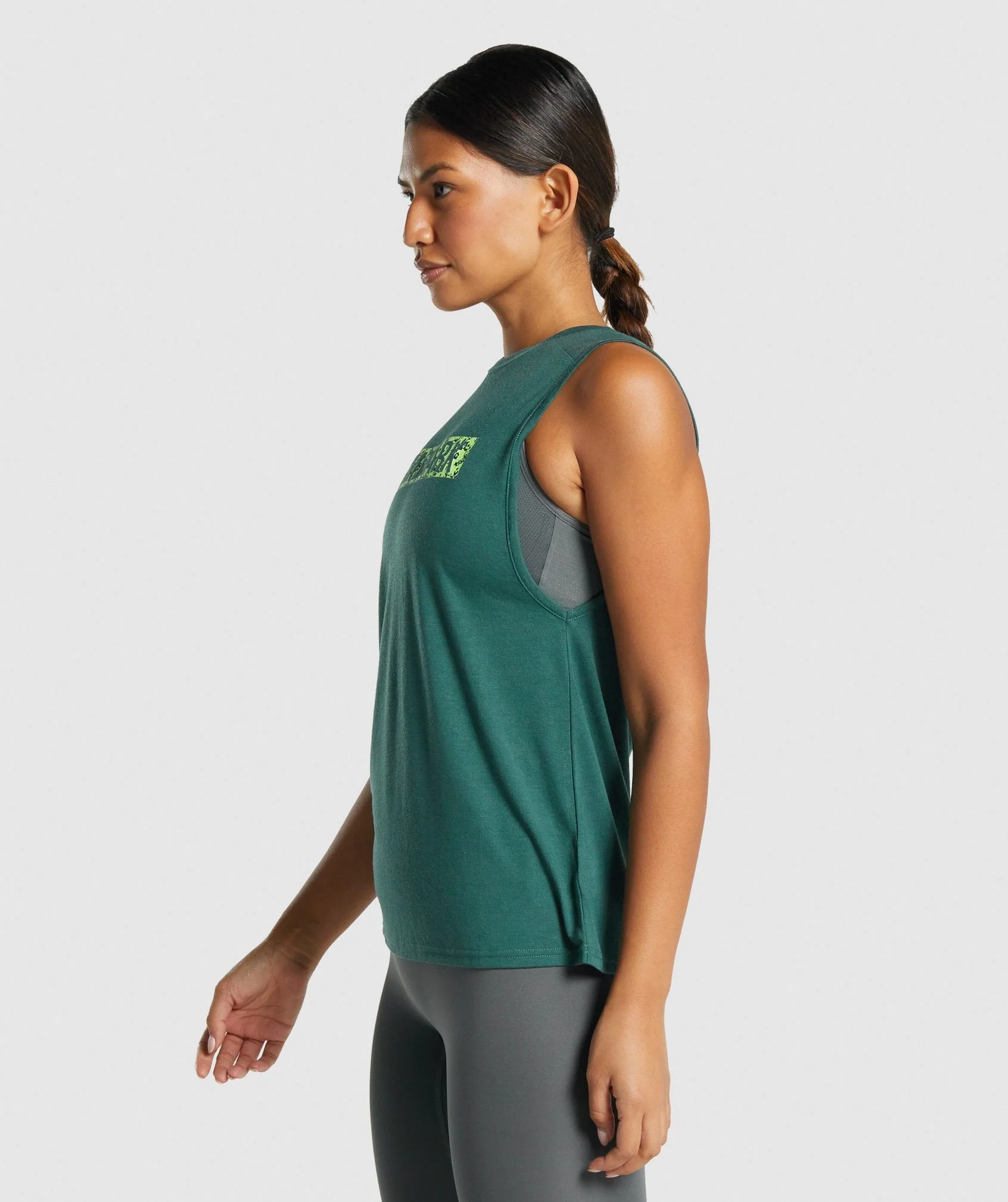Gymshark Animal Graphic Infill Tank - Green - Image 3
