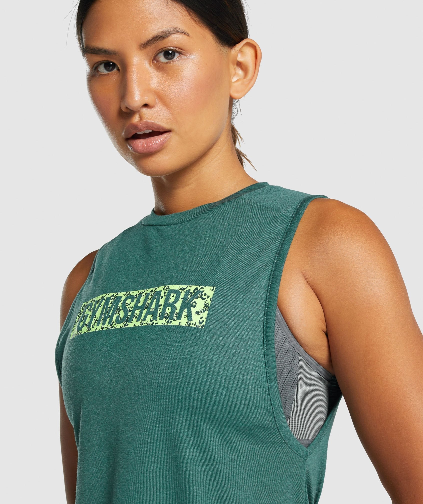 Gymshark Animal Graphic Infill Tank - Green - Image 6