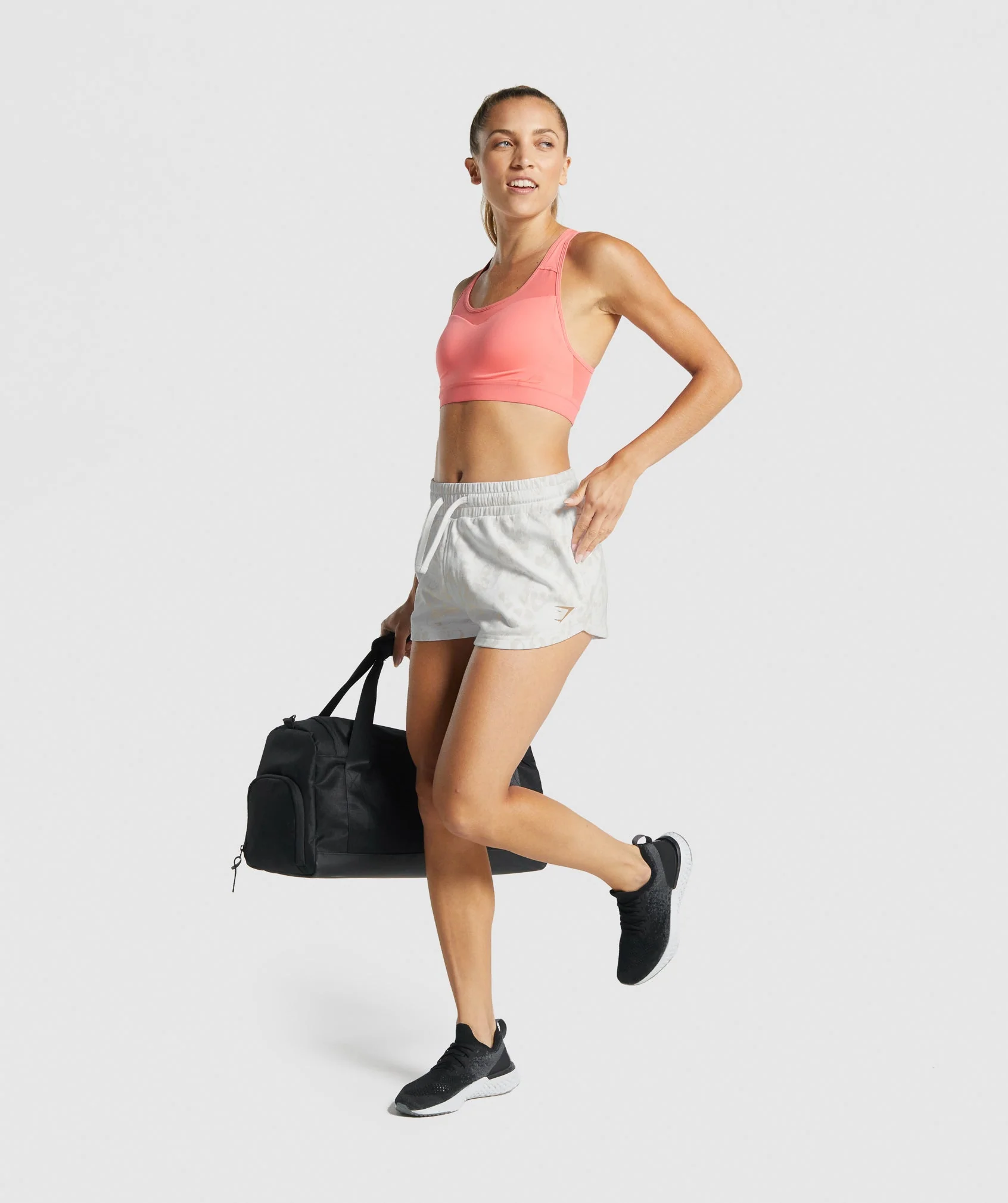 Gymshark Animal Graphic Shorts - White/Cream Print - Image 4