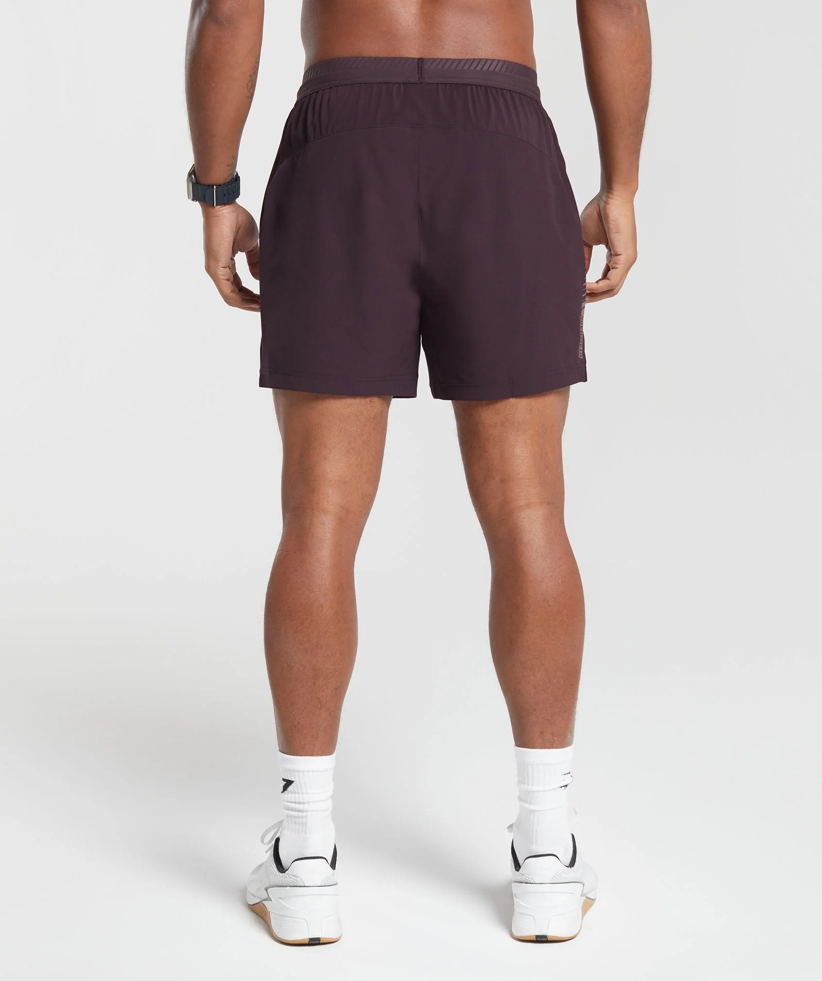 Gymshark Apex 5" Hybrid Shorts - Plum Brown - Image 2