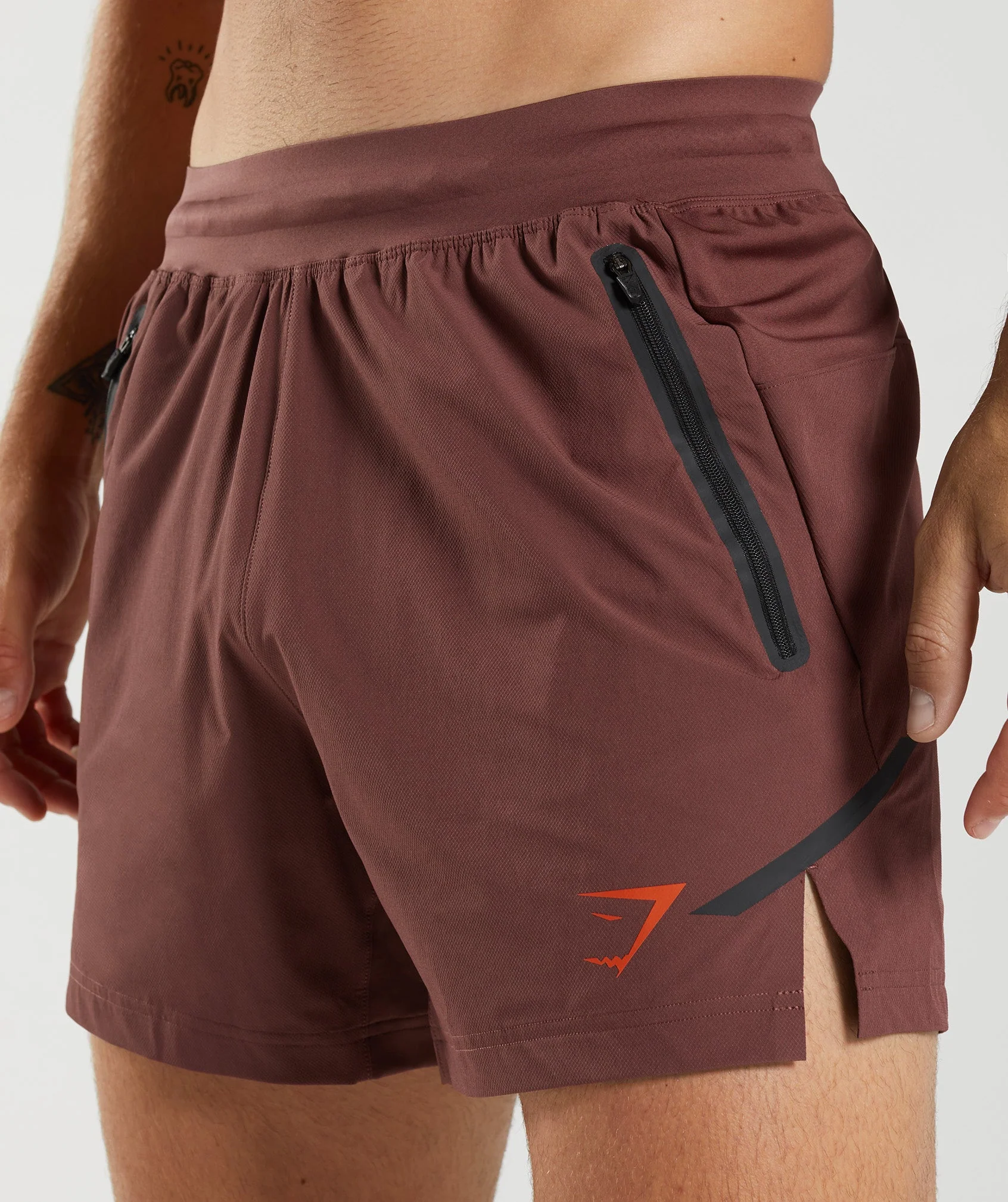 Gymshark Apex 5" Perform Shorts - Cherry Brown - Image 5